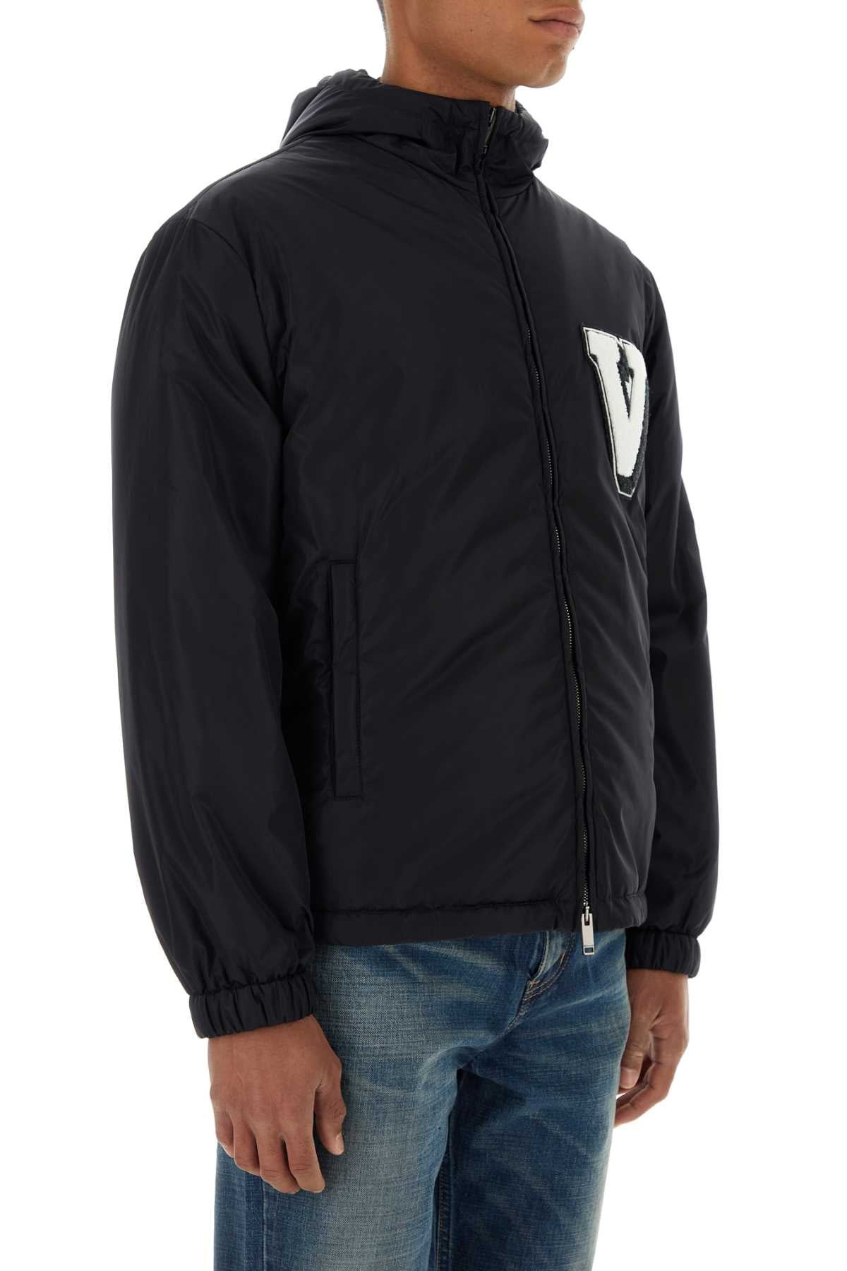 Valentino Garavani Men Midnight Blue Nylon Jacket - 3