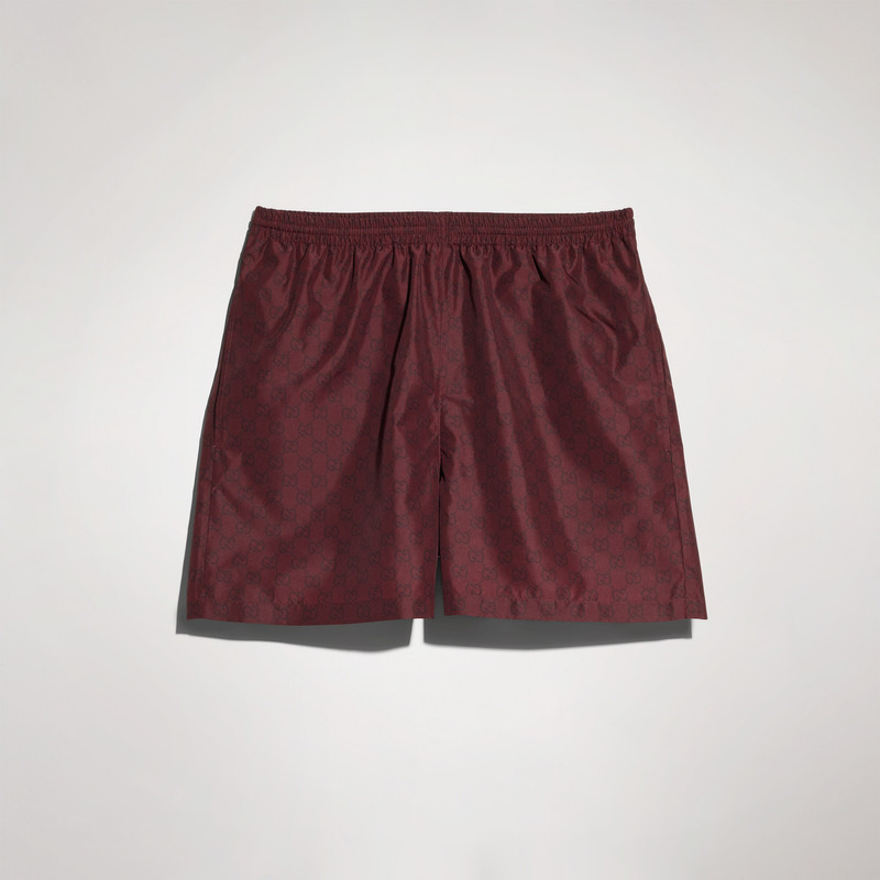Printed polyester poplin swim shorts - 1