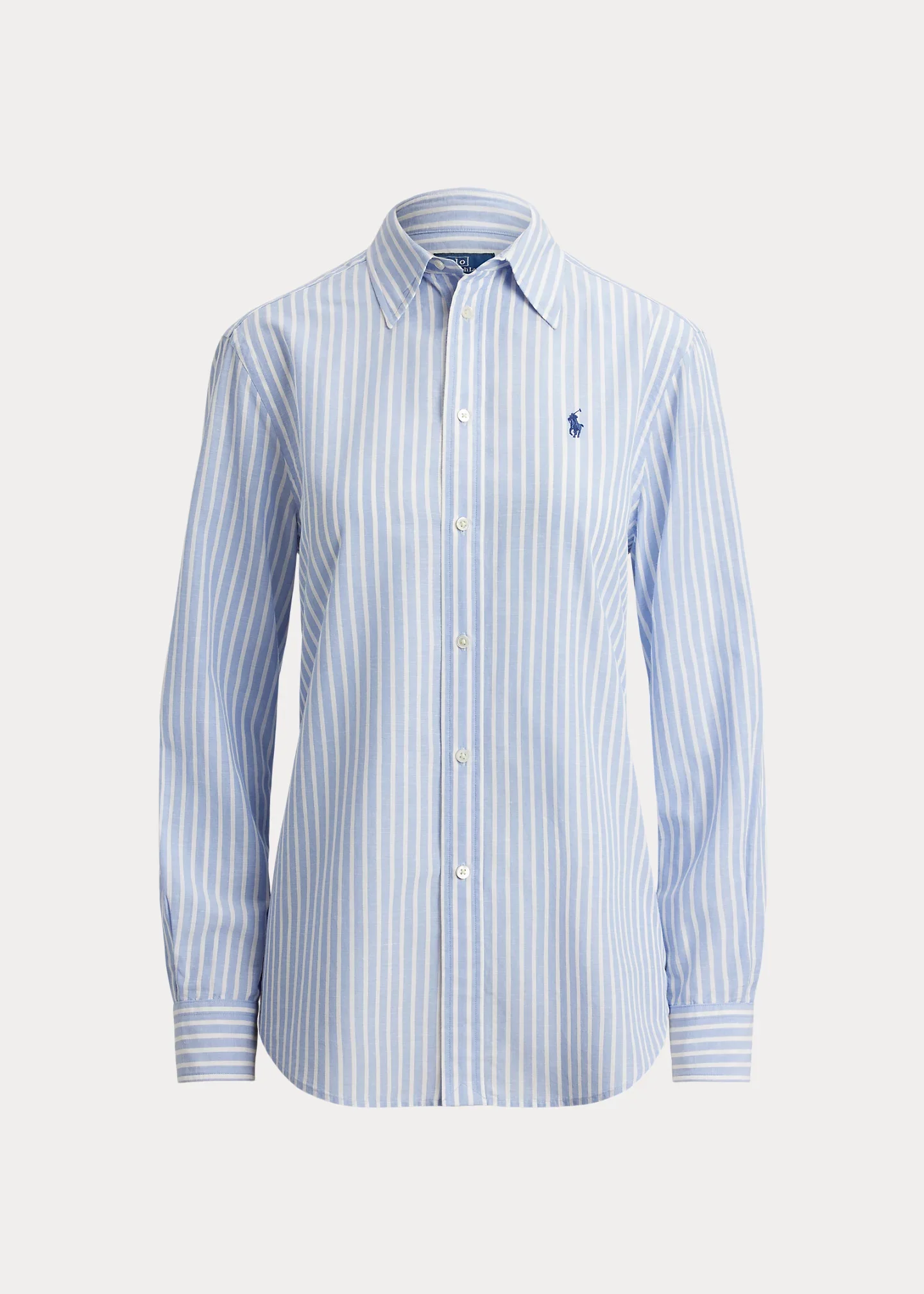 Classic Fit Striped Cotton-Linen Shirt - 1
