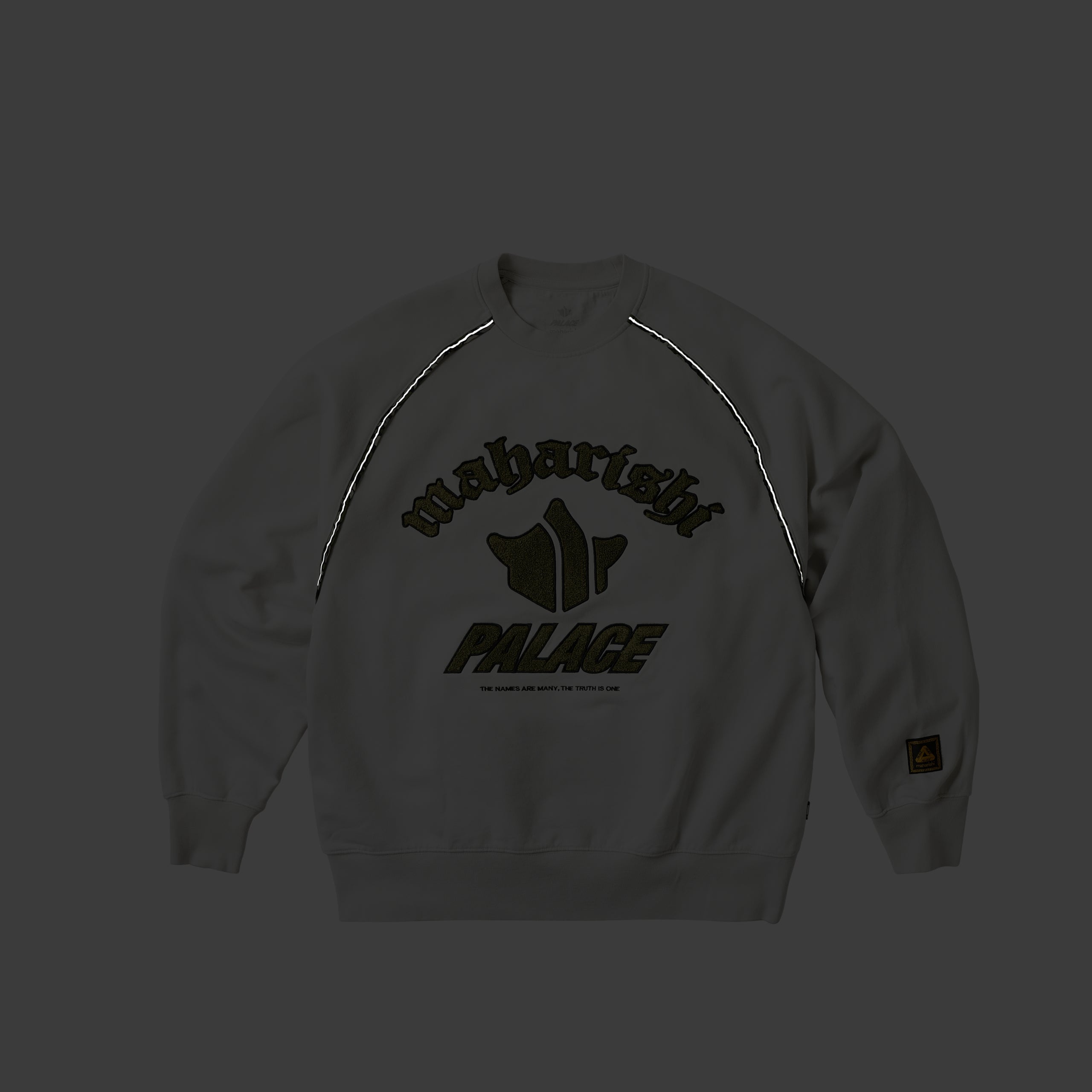 PALACE MAHARISHI TEMPLE CREW STONE WHITE - 3