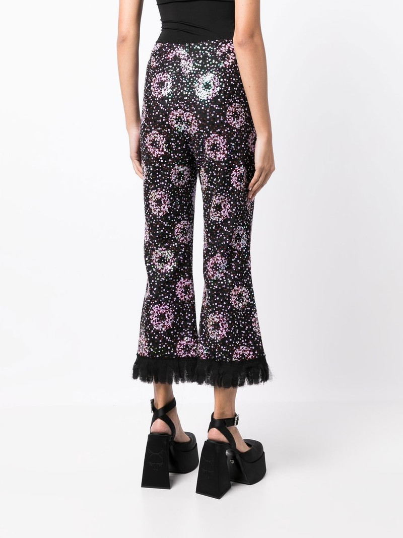 cropped sequin-embellished trousers 4