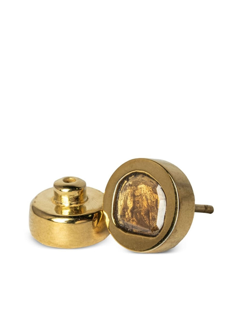 Parts of Four diamond-embellished stud earring outlook