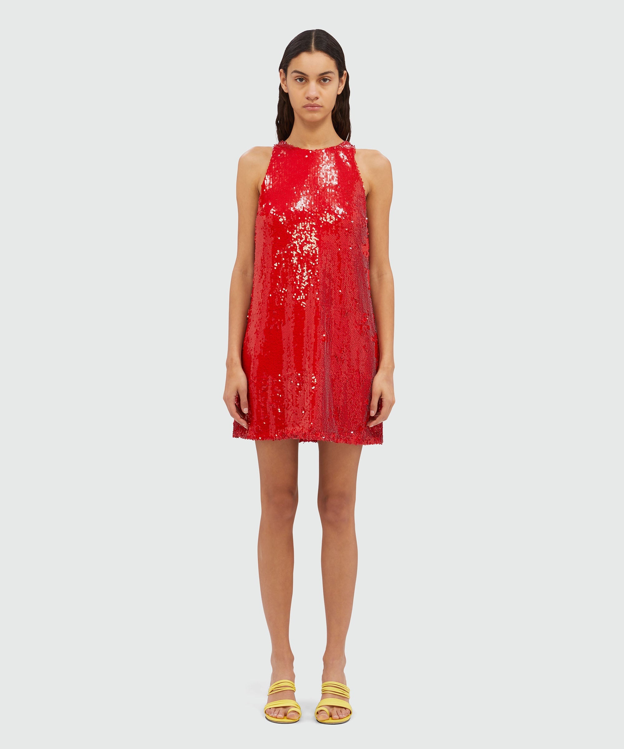 Red sequin mini dress - 2