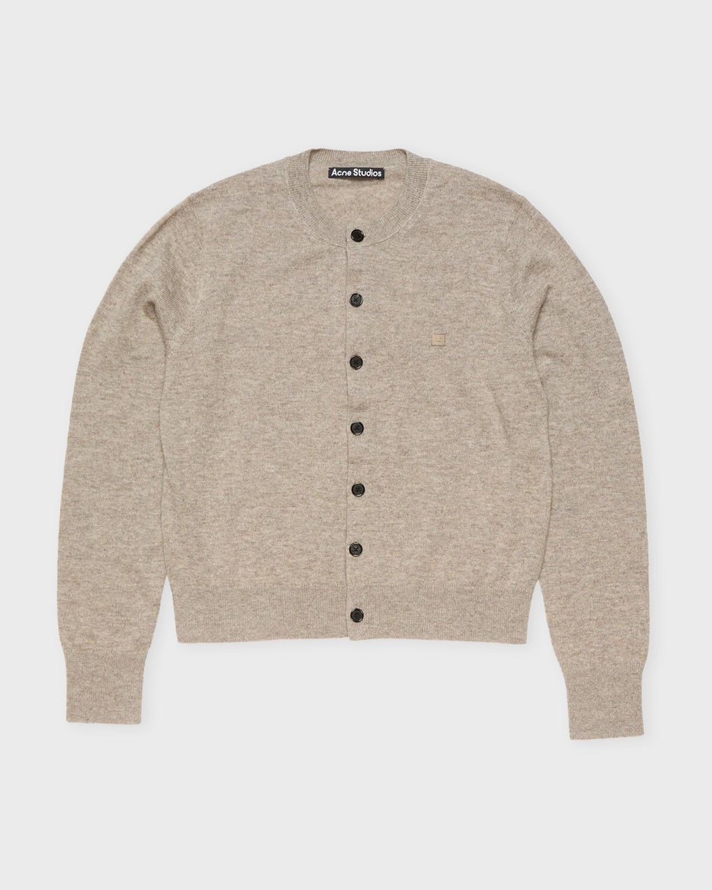Cardigan Fitted Yak Wool Grey melange - 1