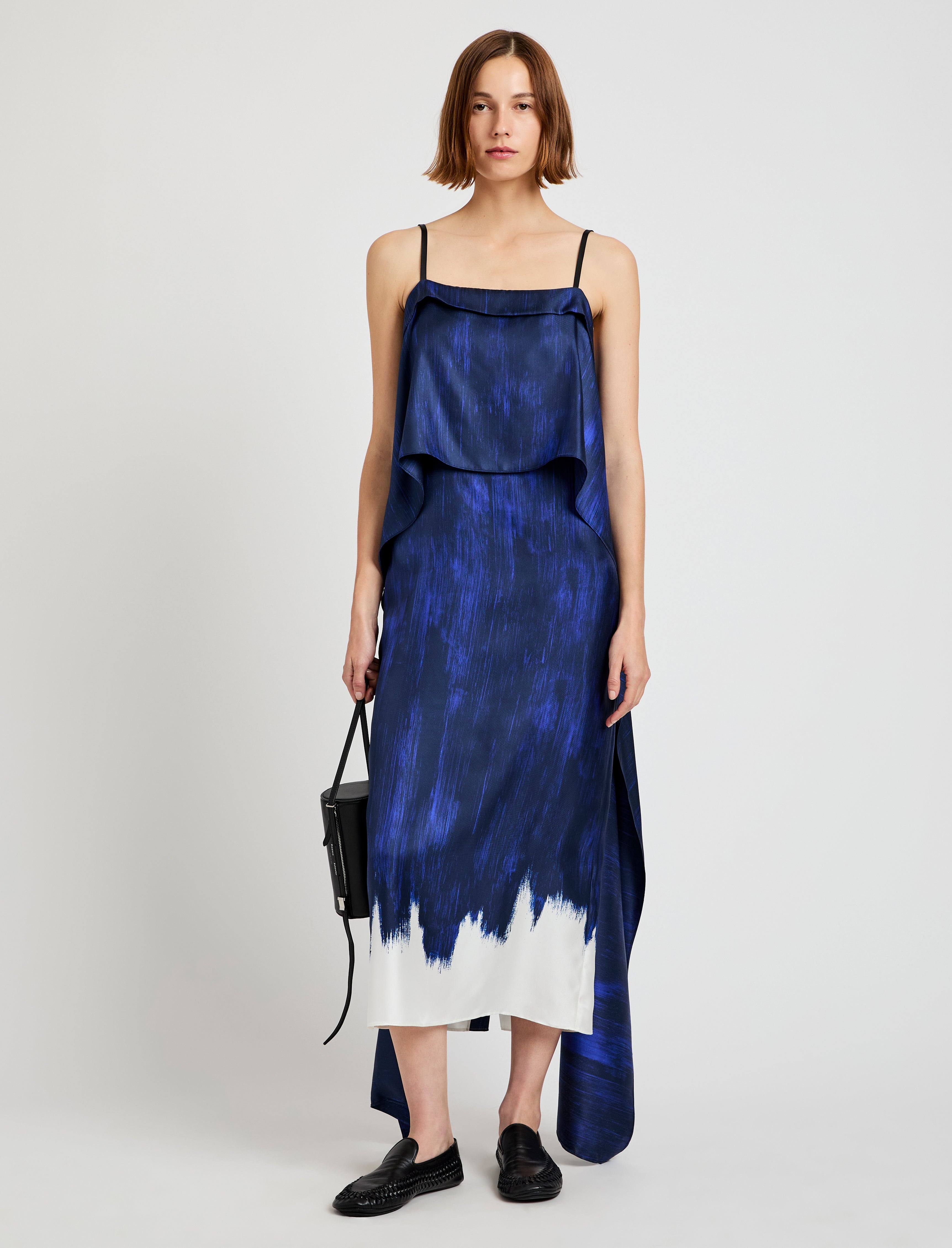 Wilma Dress in Double Printed Silk Twill - 2