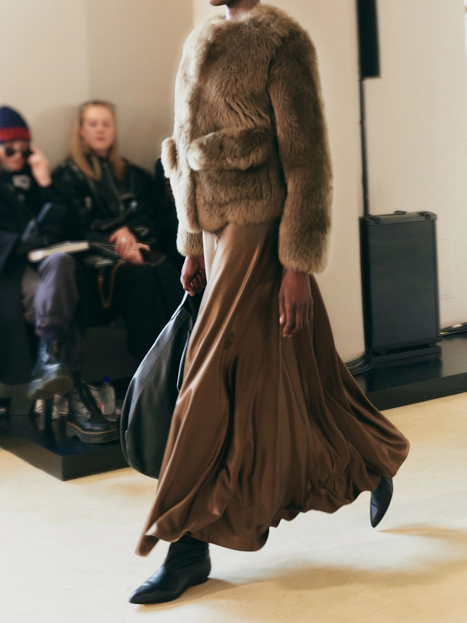 Maury shearling jacket Taupe - 5