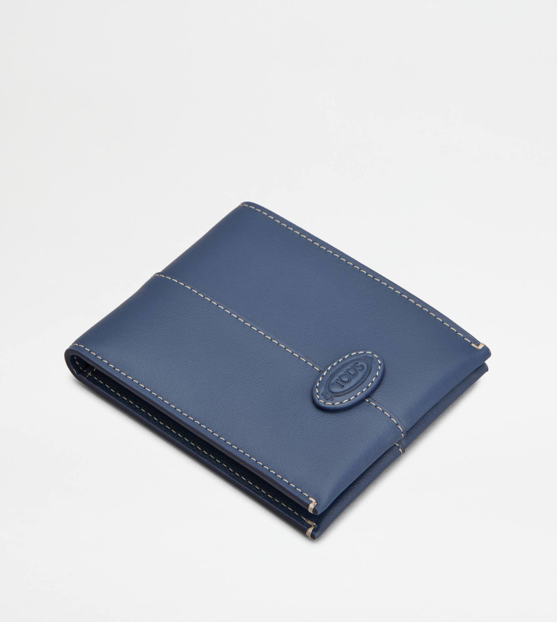 CARD HOLDER IN LEATHER - BLUE 3
