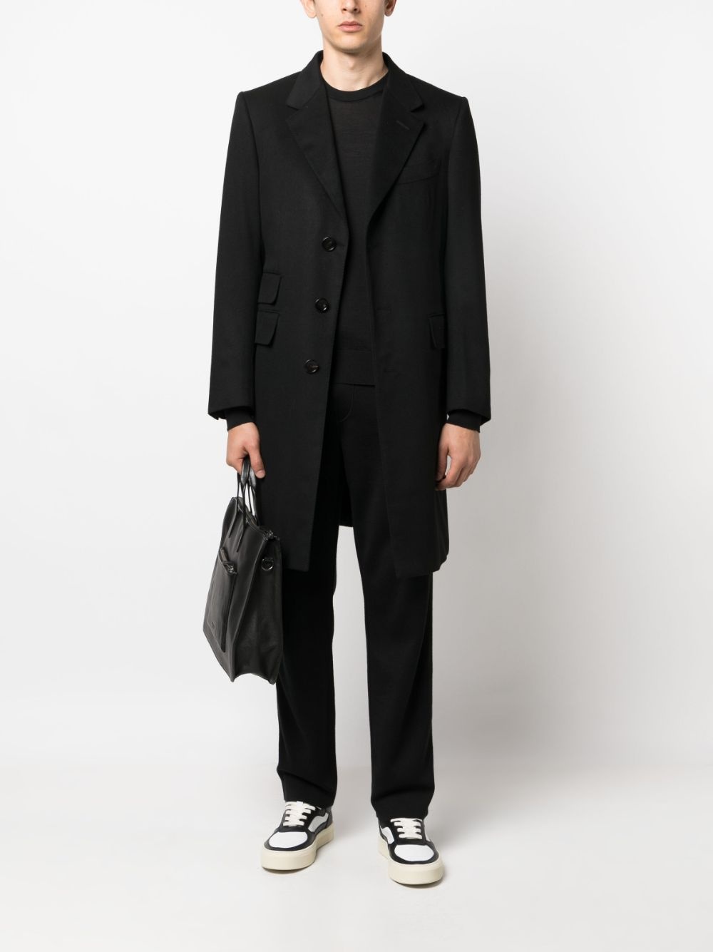 drawstring-waist straight-leg trousers - 2