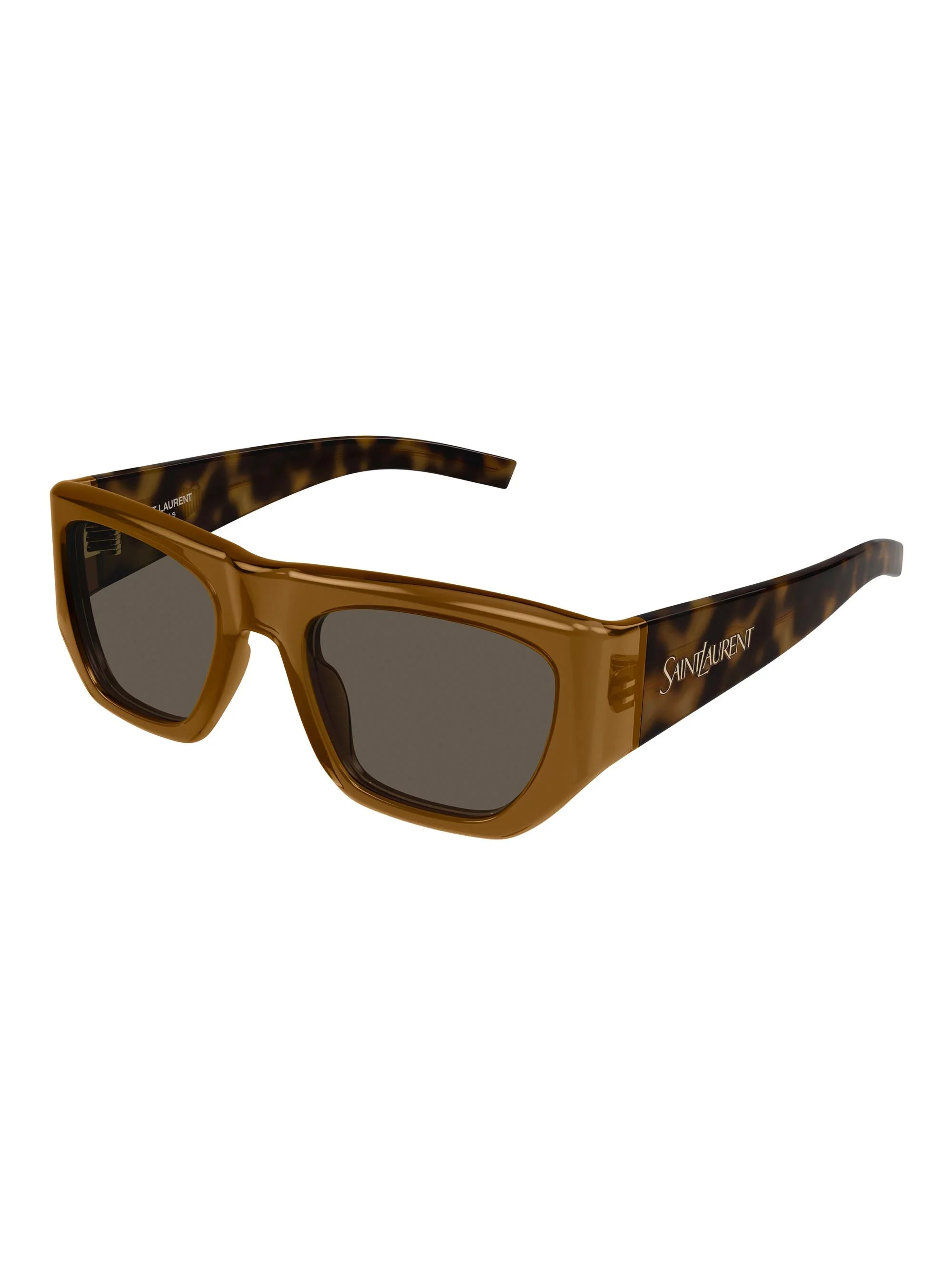 Women's Vintage Logo SL 740 Squared Sunglasses - Grey Brown Havana - 1