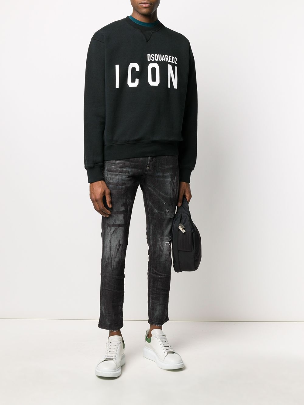 ICON-PRINT CREW NECK SWEATSHIRT - 2