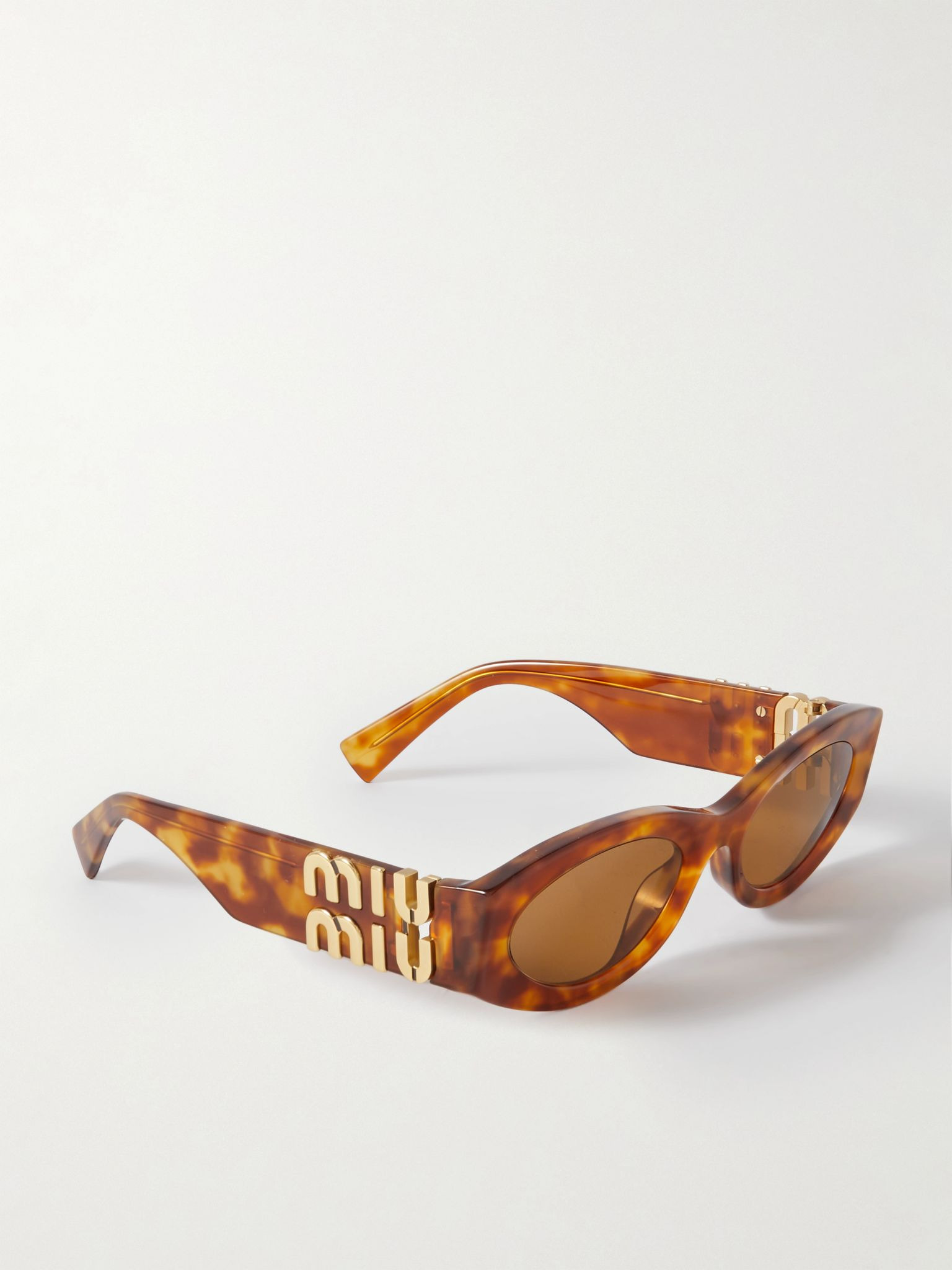 Glimpse oval-frame tortoiseshell acetate sunglasses Tortoiseshell - 3