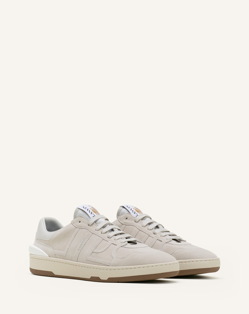 Lanvin WHITE CLAY SNEAKERS IN MESH AND LEATHER outlook