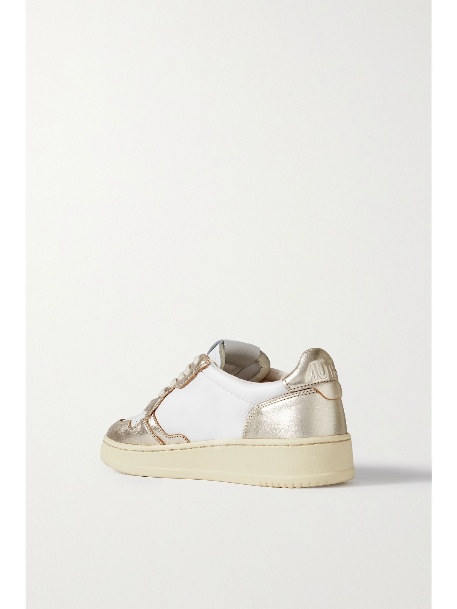 Medalist Low metallic leather sneakers Gold - 3
