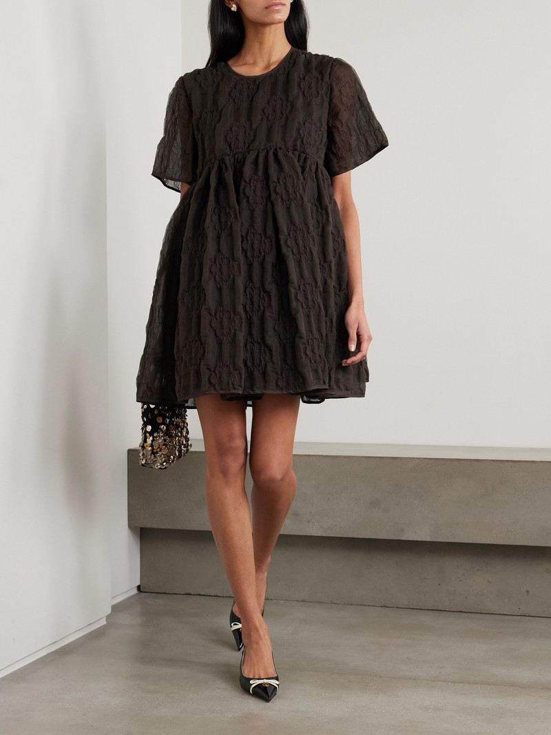 CECILIE BAHNSEN Britney Tie-back Matelassé Mini Dress outlook