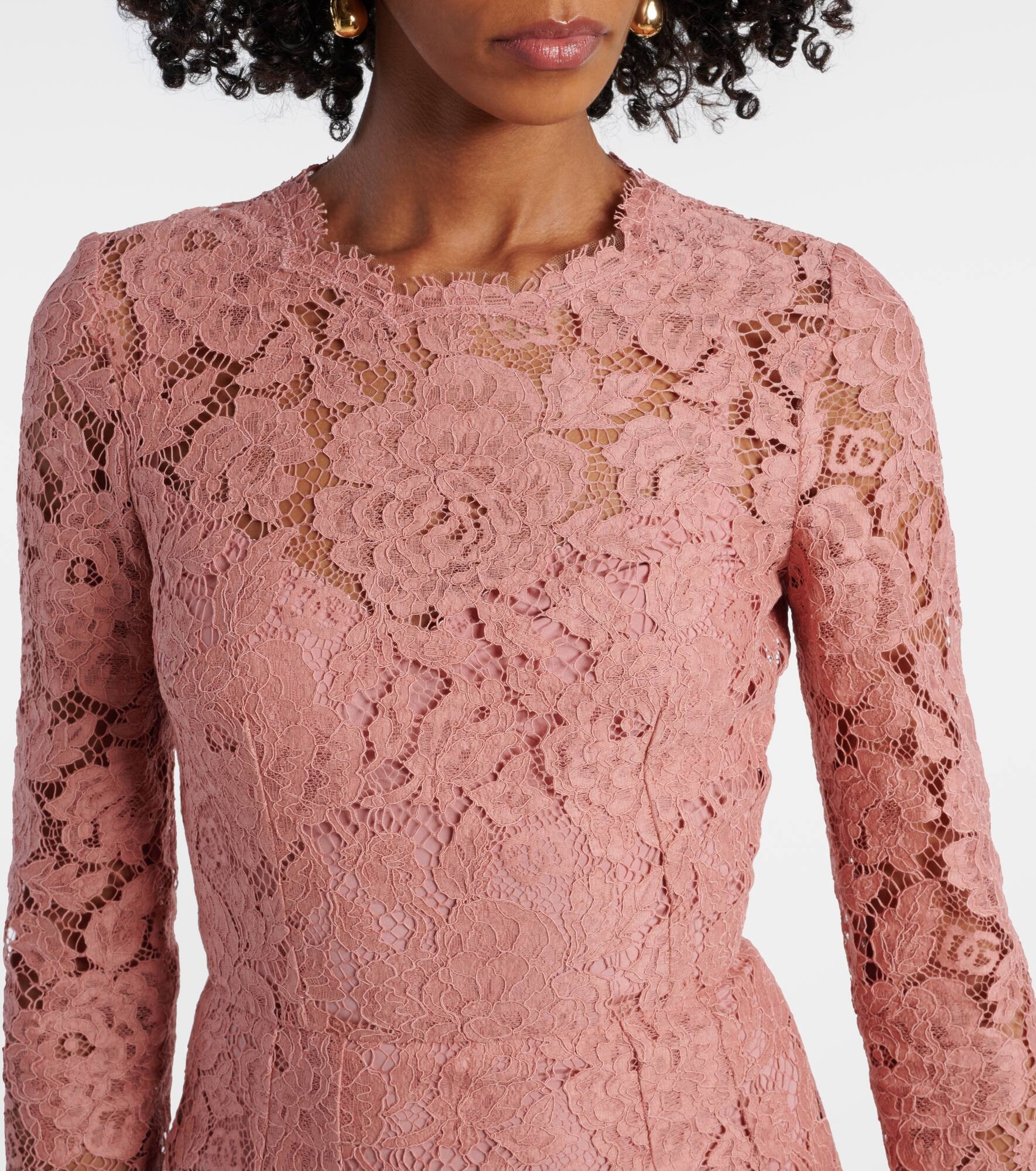 Lace midi dress - 4
