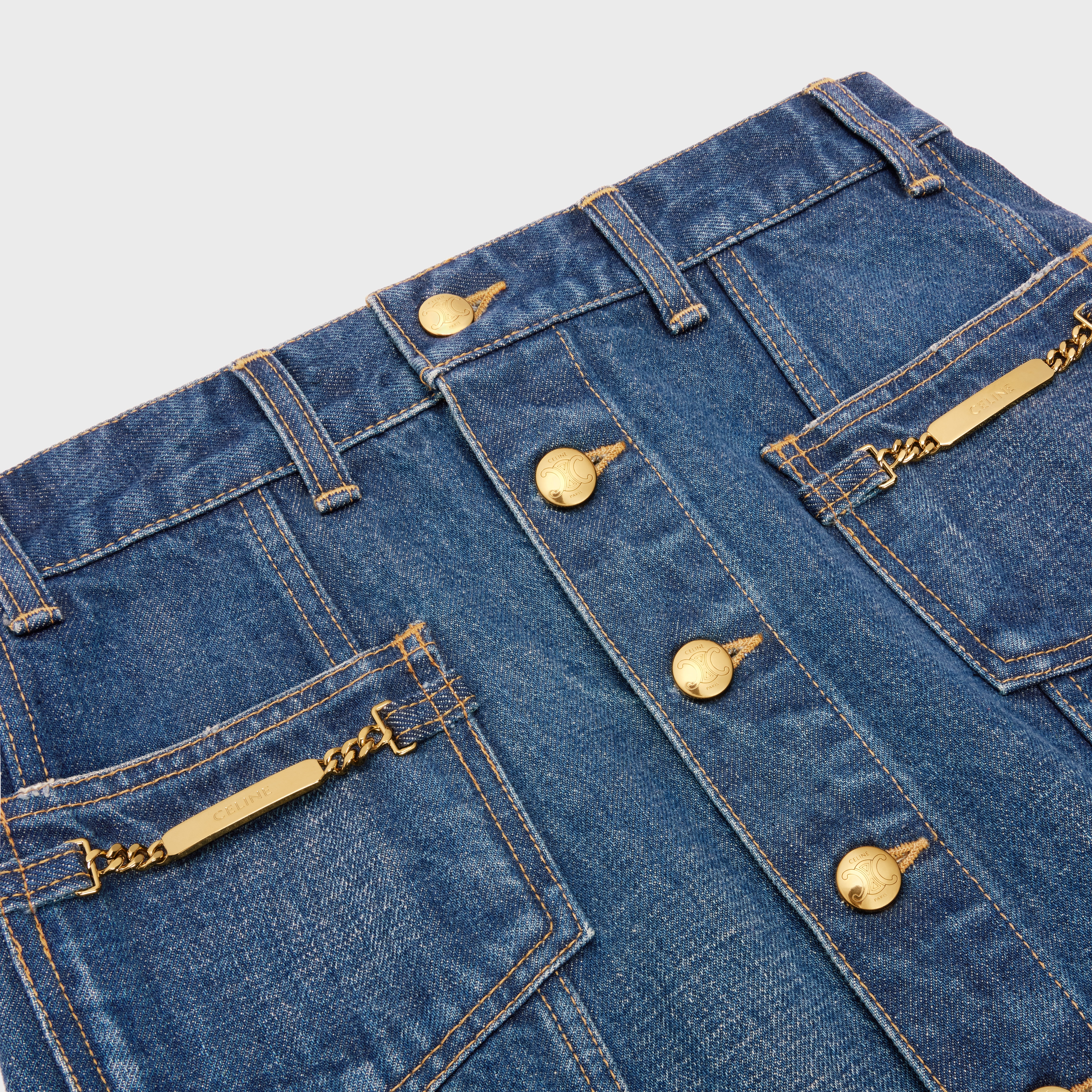 SKIRT IN DARK UNION WASH DENIM - 3