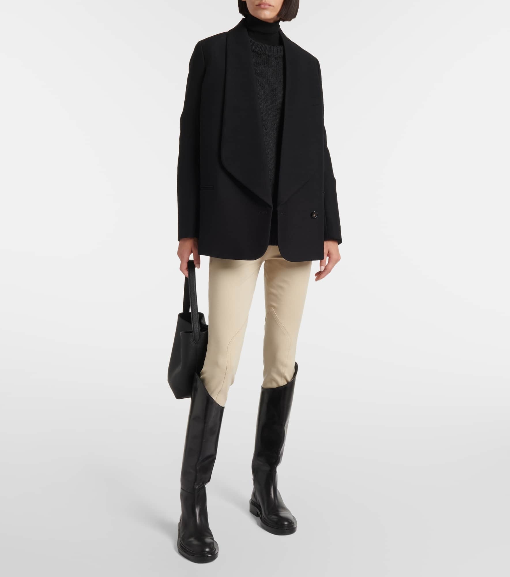 Doris cotton-blend twill slim pants - 2