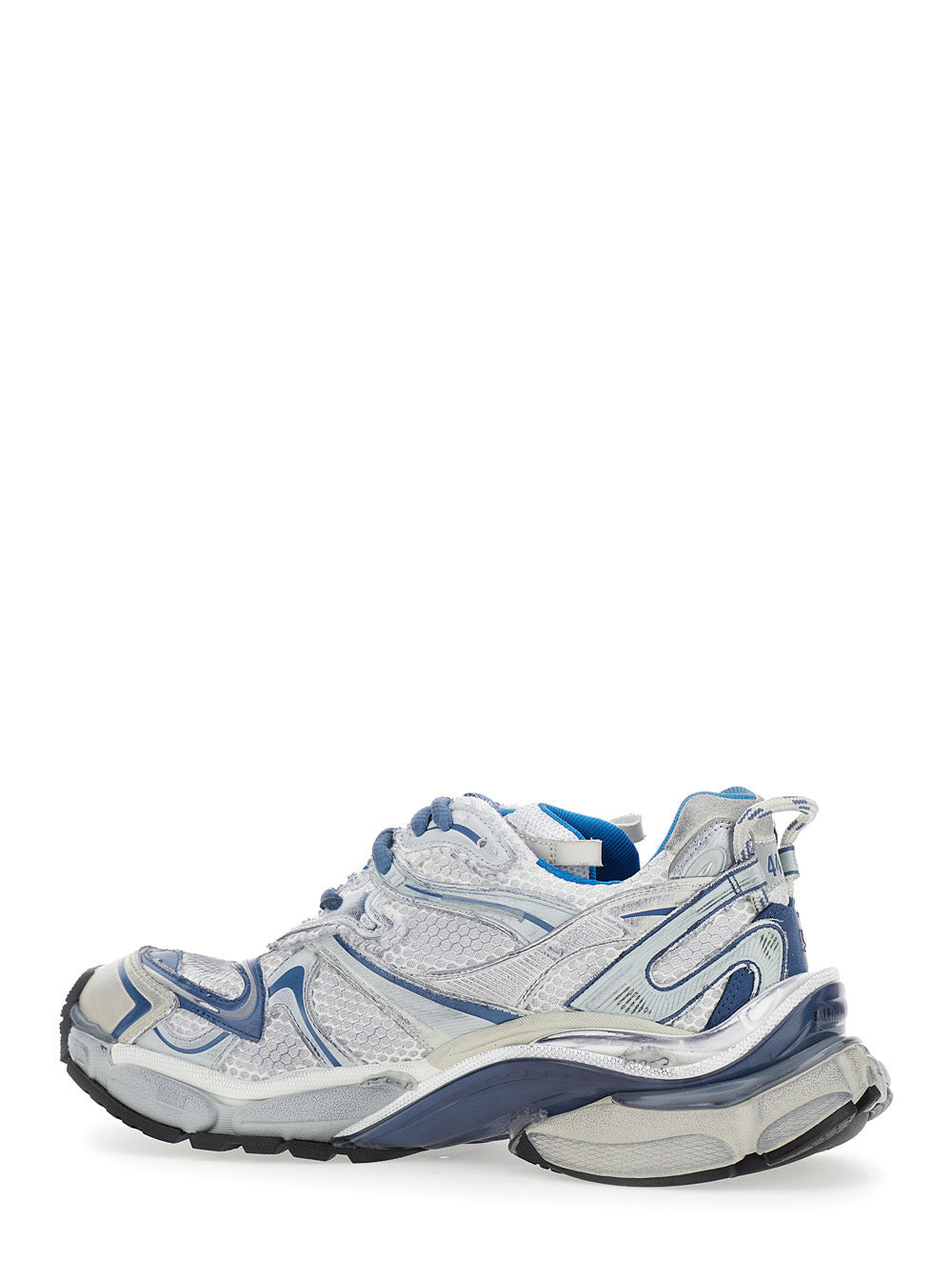 Balenciaga Men 'Runner 2.0' Light Blue Low Top Sneakers With Runner Logo In Tech Fabric Man - 3