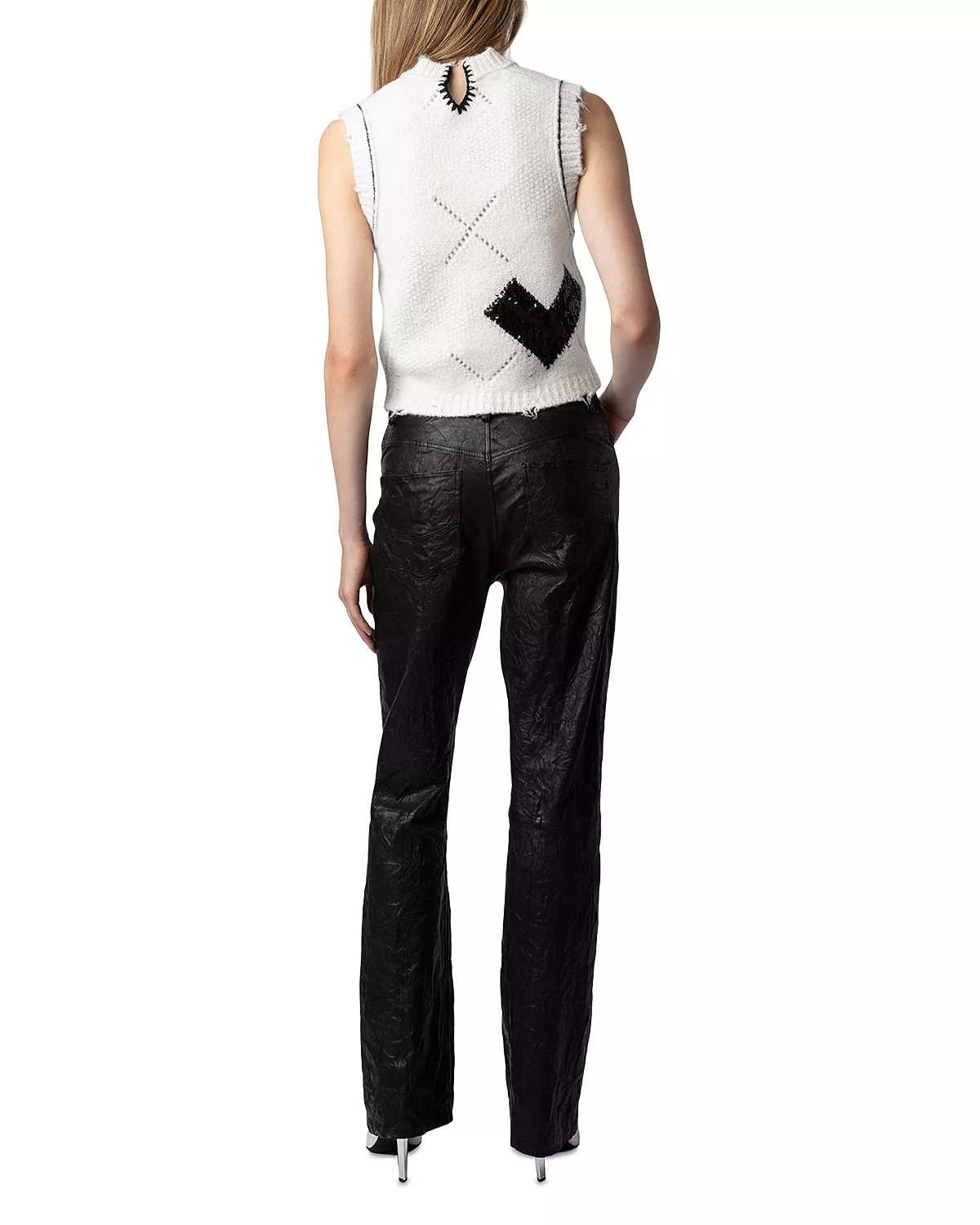 Karry Sleeveless Sequined Cardigan Sweater - 6
