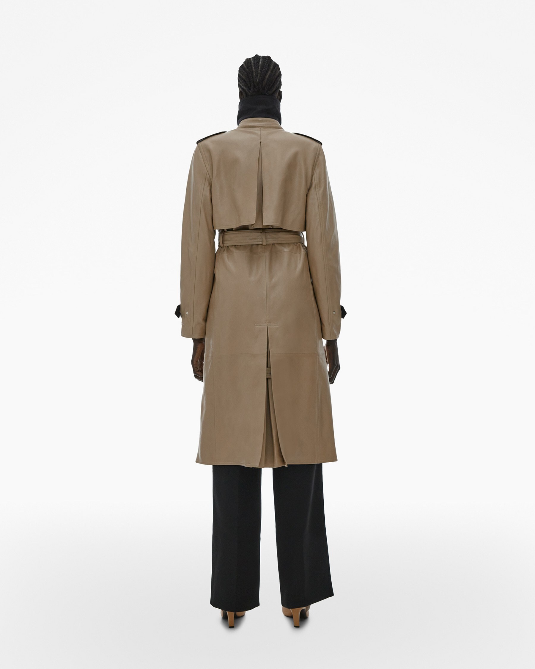 LEATHER TRENCH COAT - 4