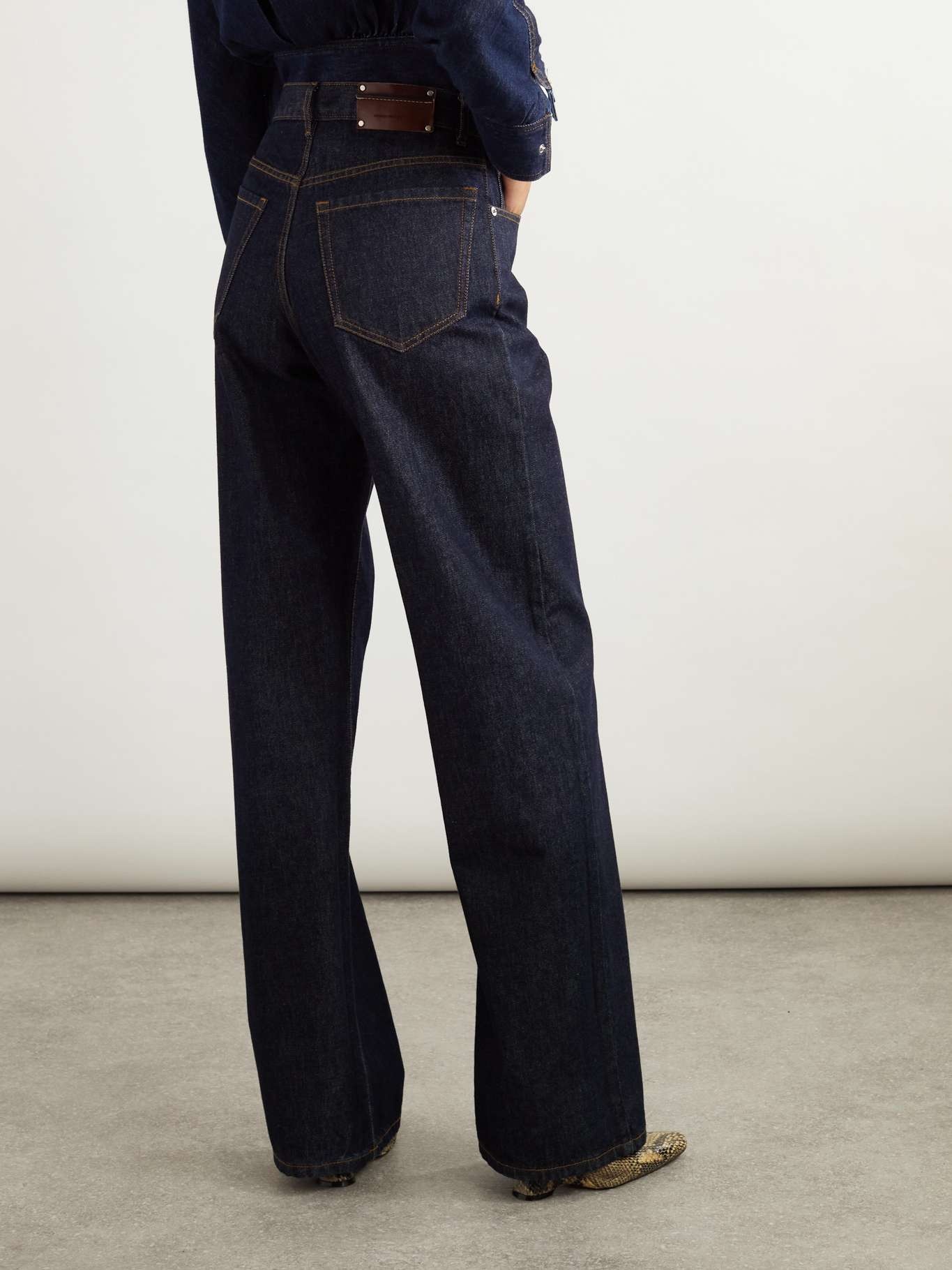 Mid-rise straight-leg jeans Indigo - 3