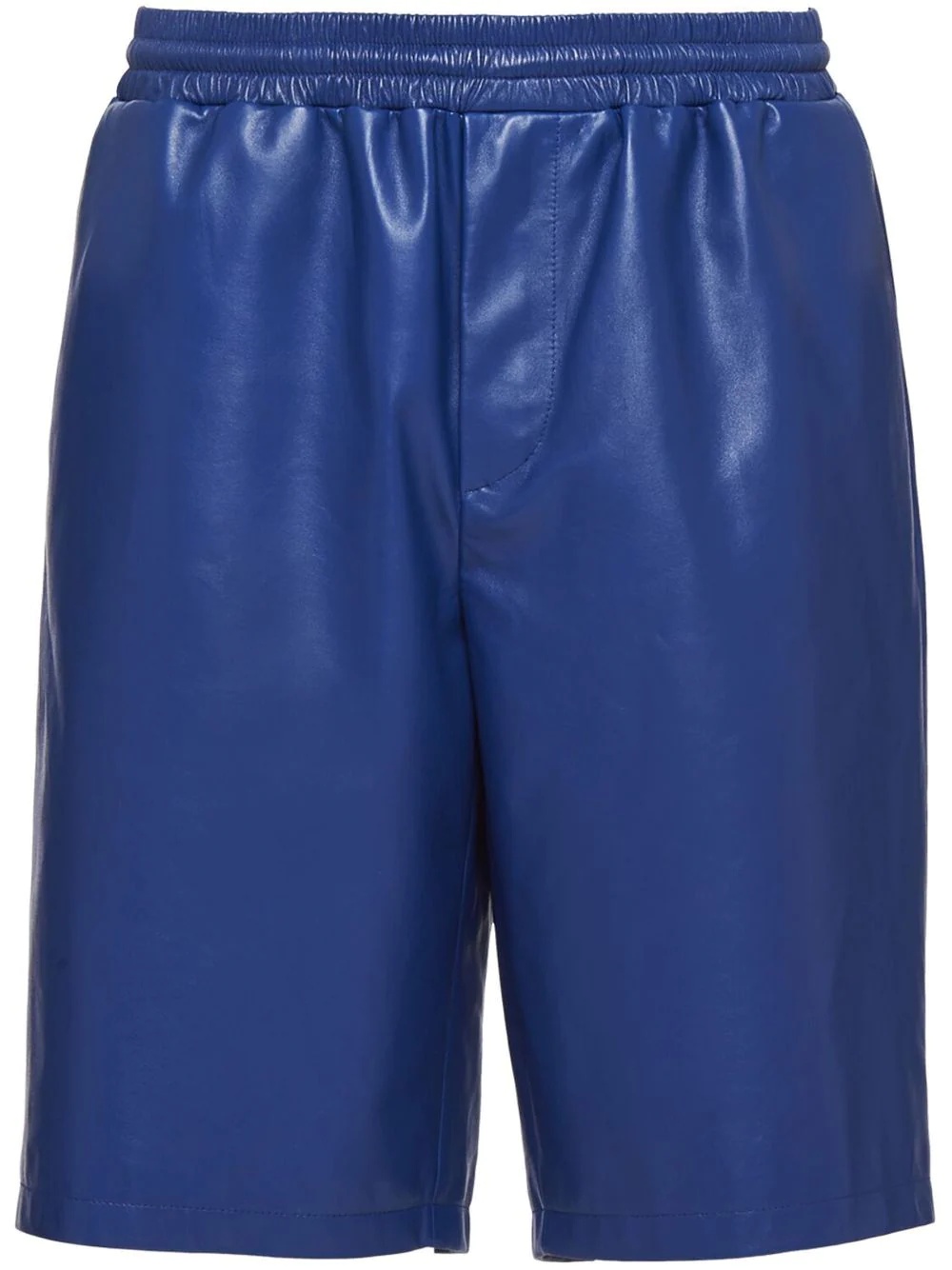 polished-finish elasticated-waistband shorts - 1