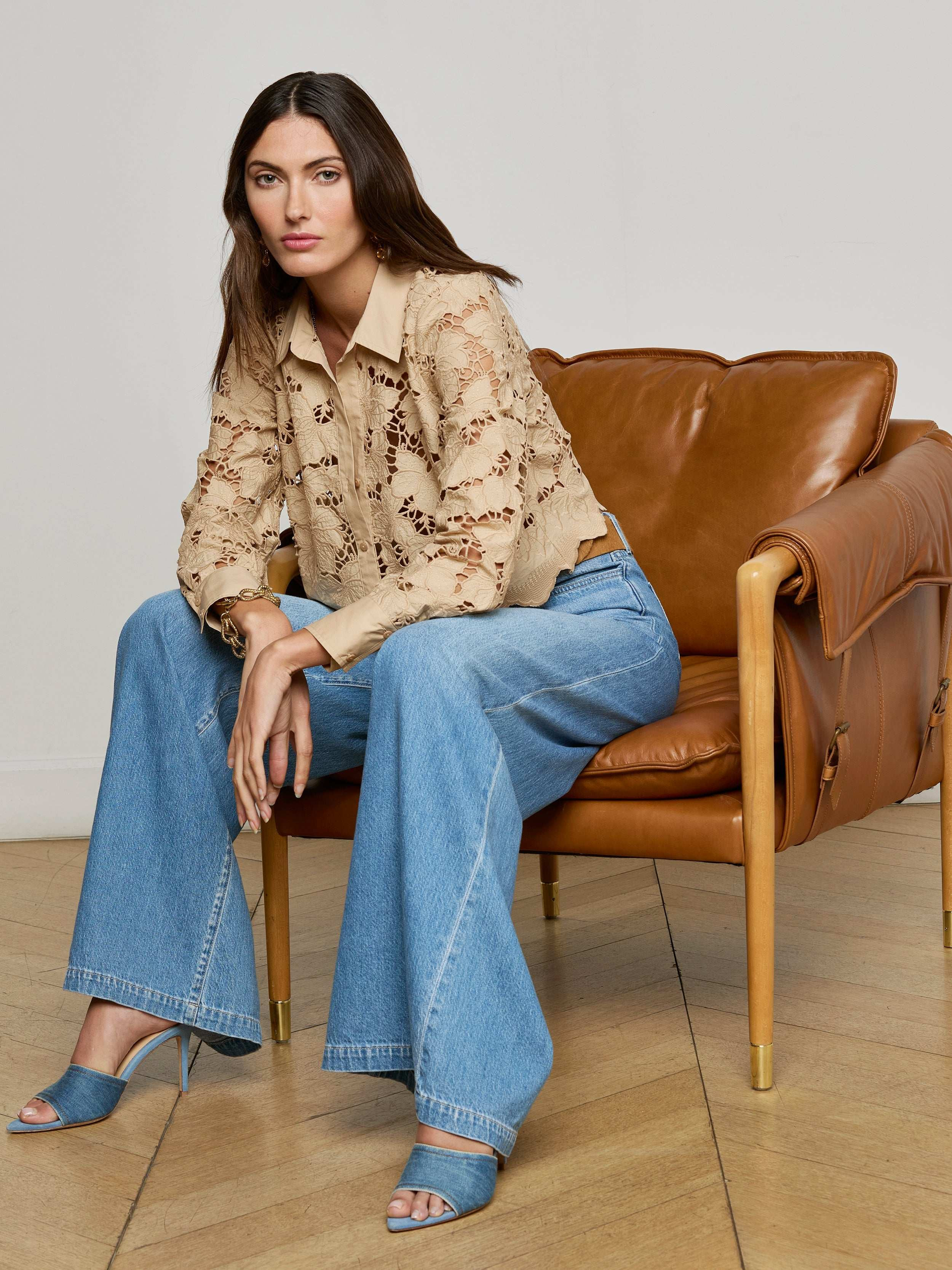 Seychelle Cropped Lace Blouse - 7