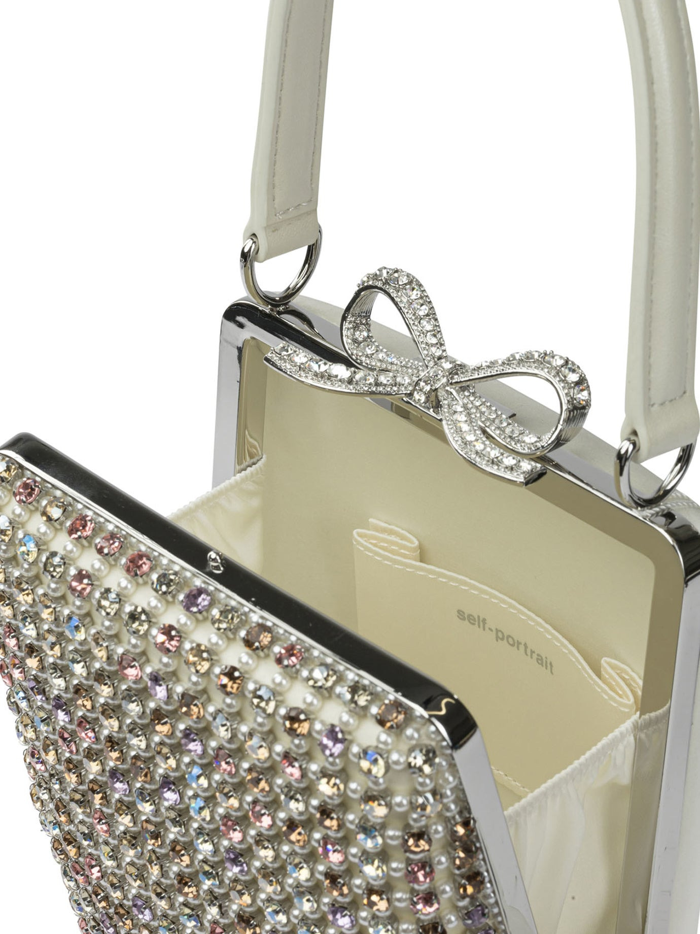 Self-portrait Mini Multi Crystal Hand Bag - 5