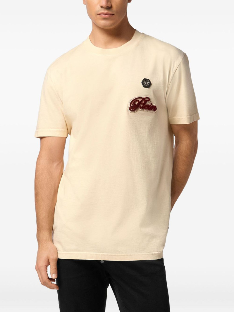 PHILIPP PLEIN logo-patch round-neck T-shirt outlook