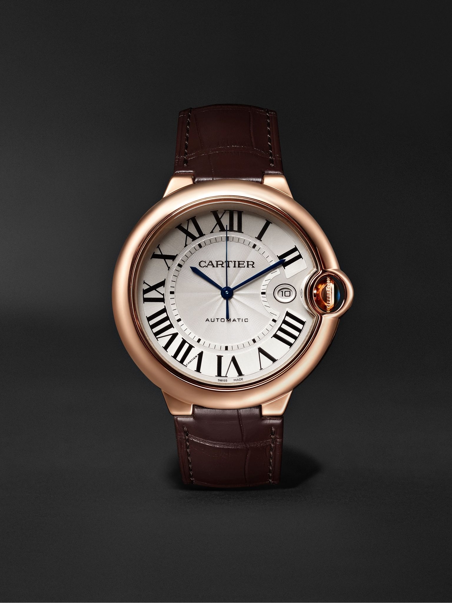 Ballon Bleu de Cartier Automatic 42mm 18-Karat Pink Gold and Alligator Watch, Ref. No. CRWGBB0017 - 1