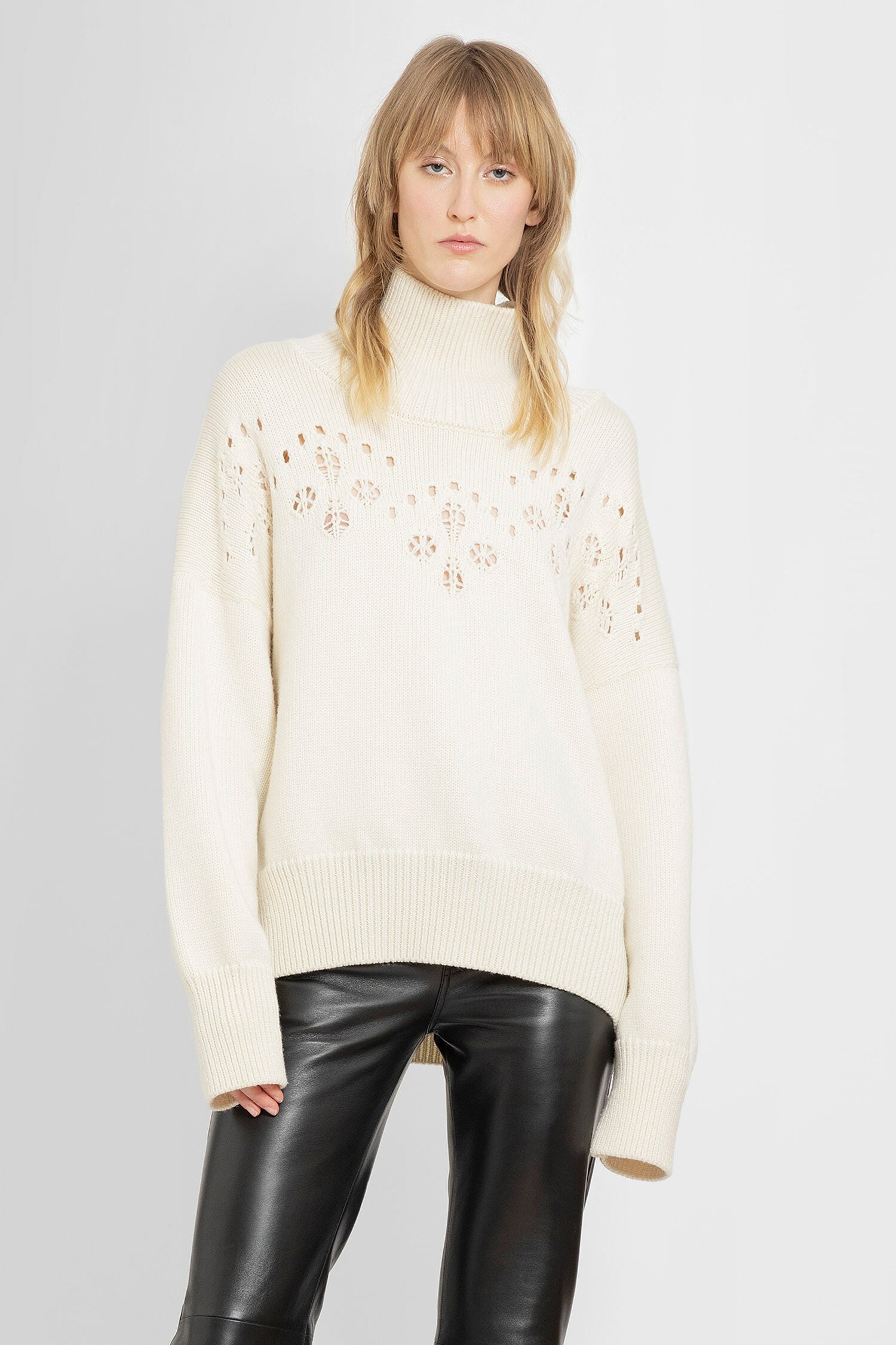 CHLOÉ WOMAN WHITE KNITWEAR - 1