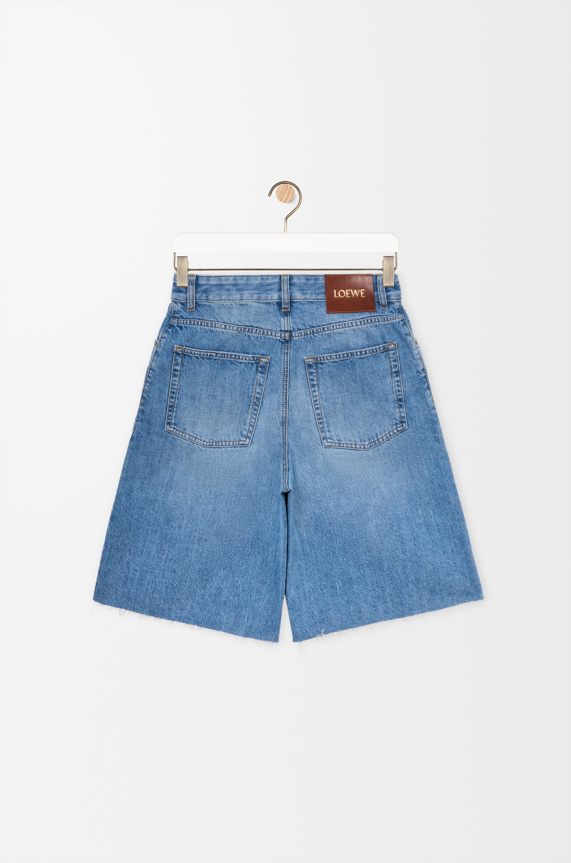 Anagram shorts in denim - 3