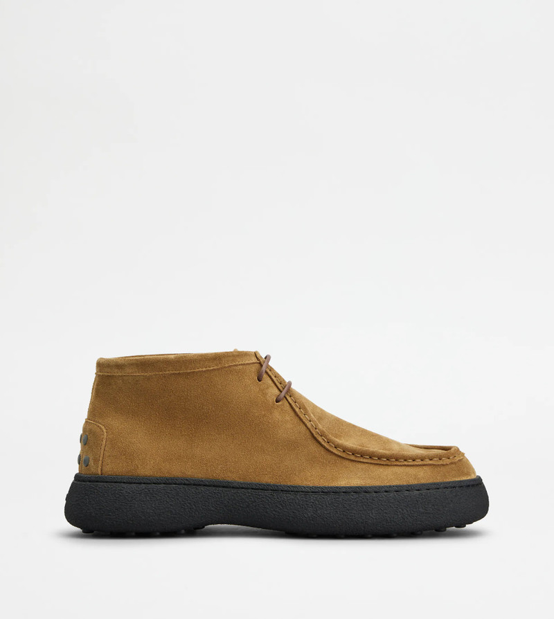 TOD'S W. G. ANKLE BOOTS IN SUEDE - BROWN 1