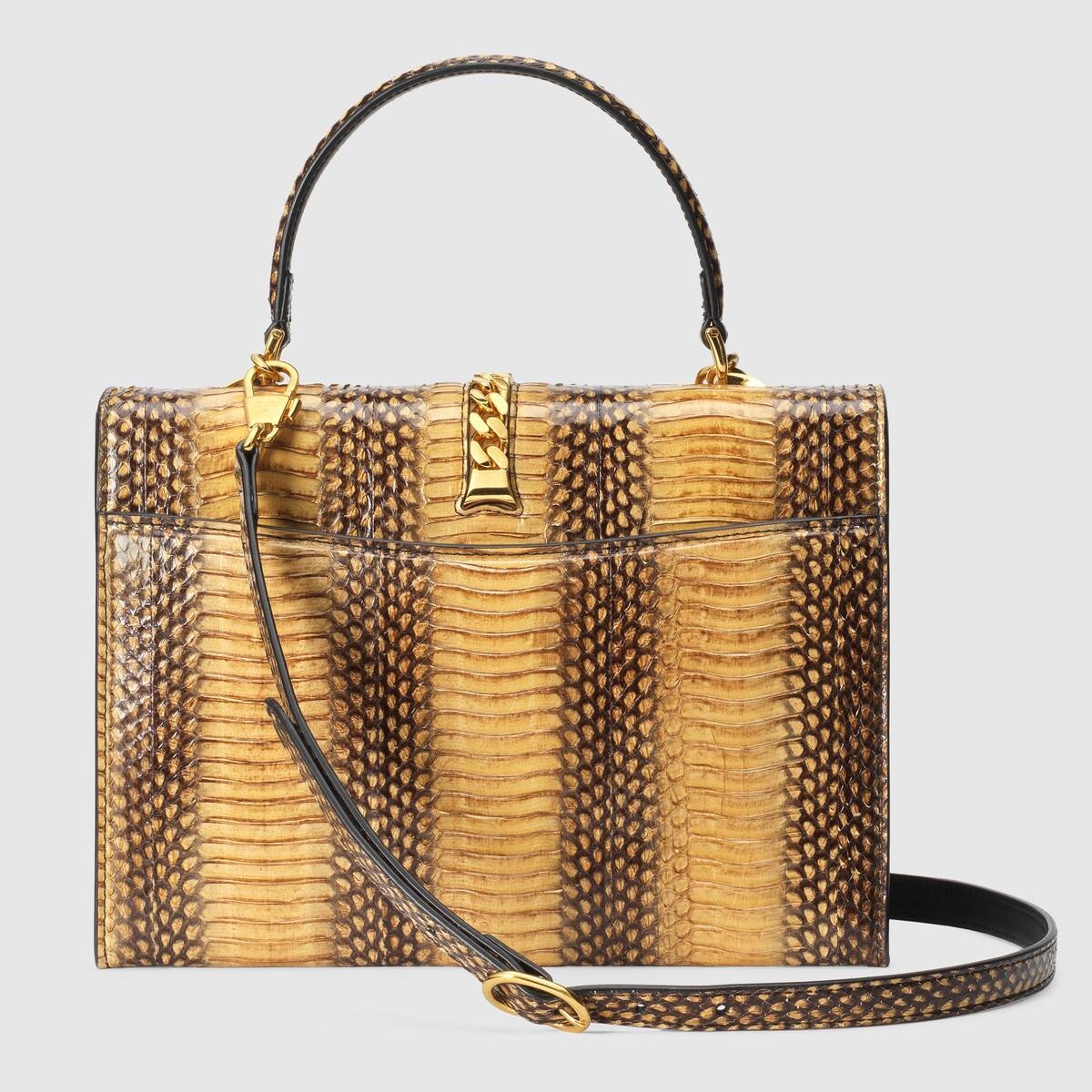 Sylvie 1969 snakeskin small top handle bag - 3