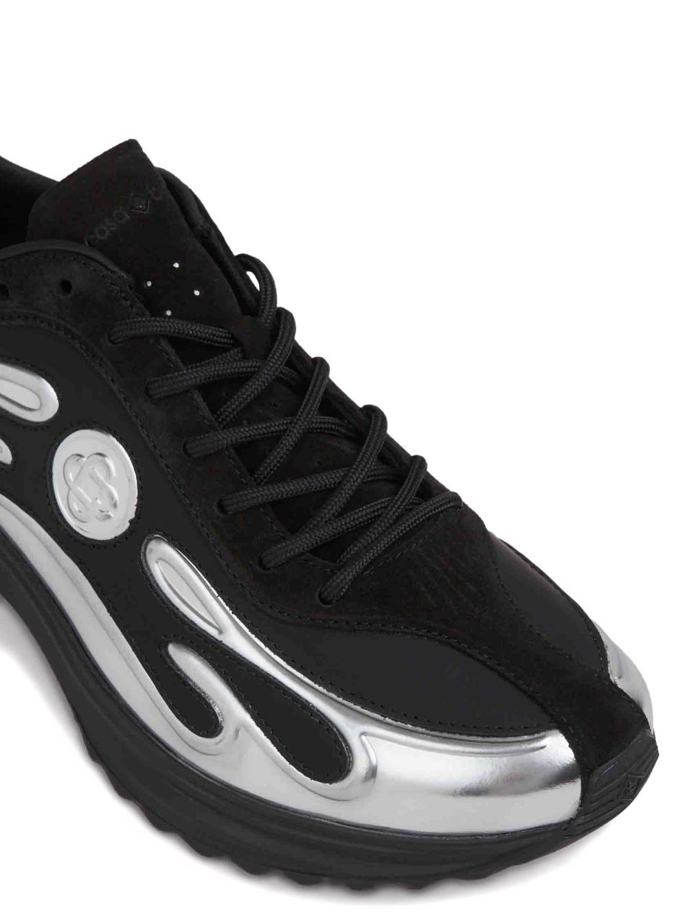 flame-appliqué sneakers - 5