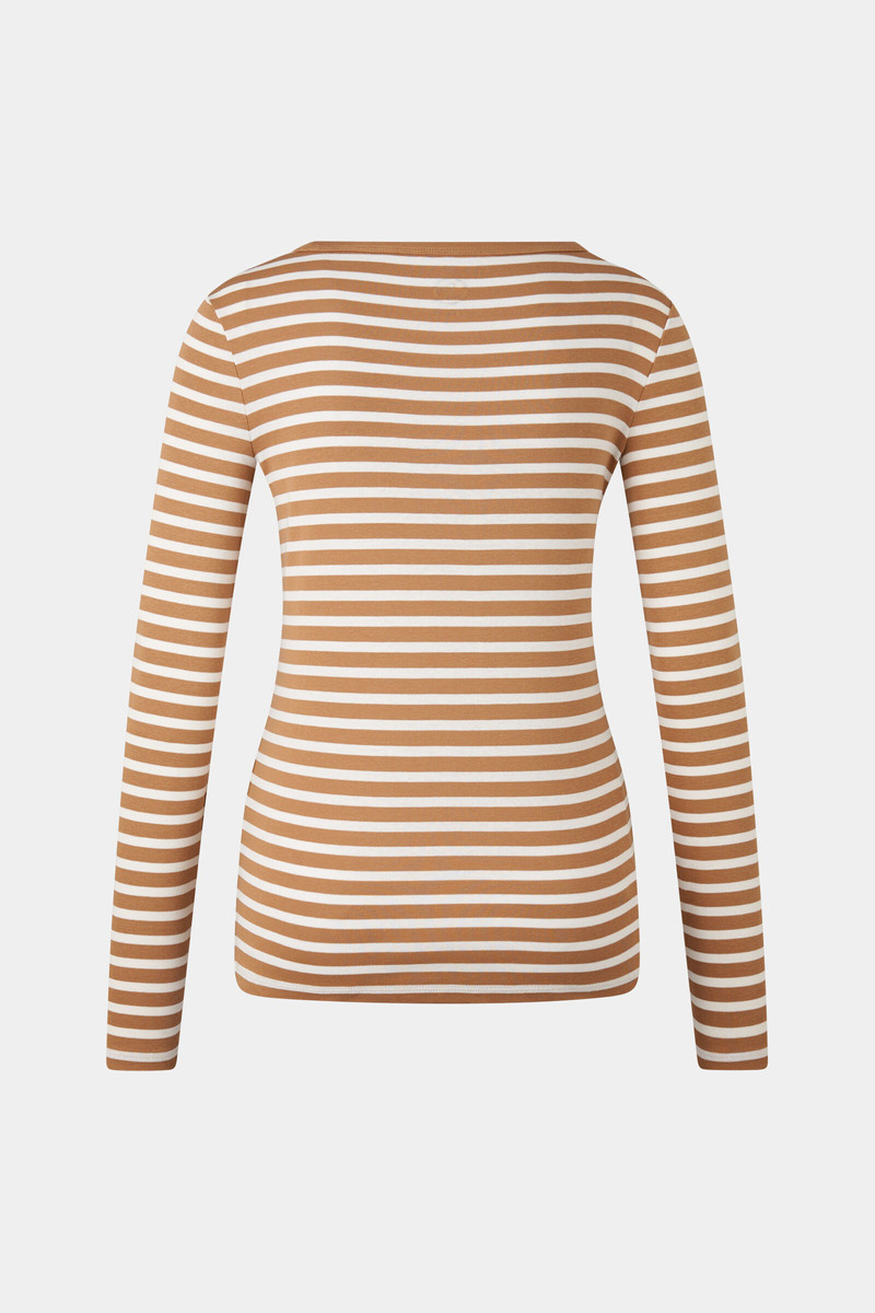 BOGNER Louna longsleeve in Camel/white outlook
