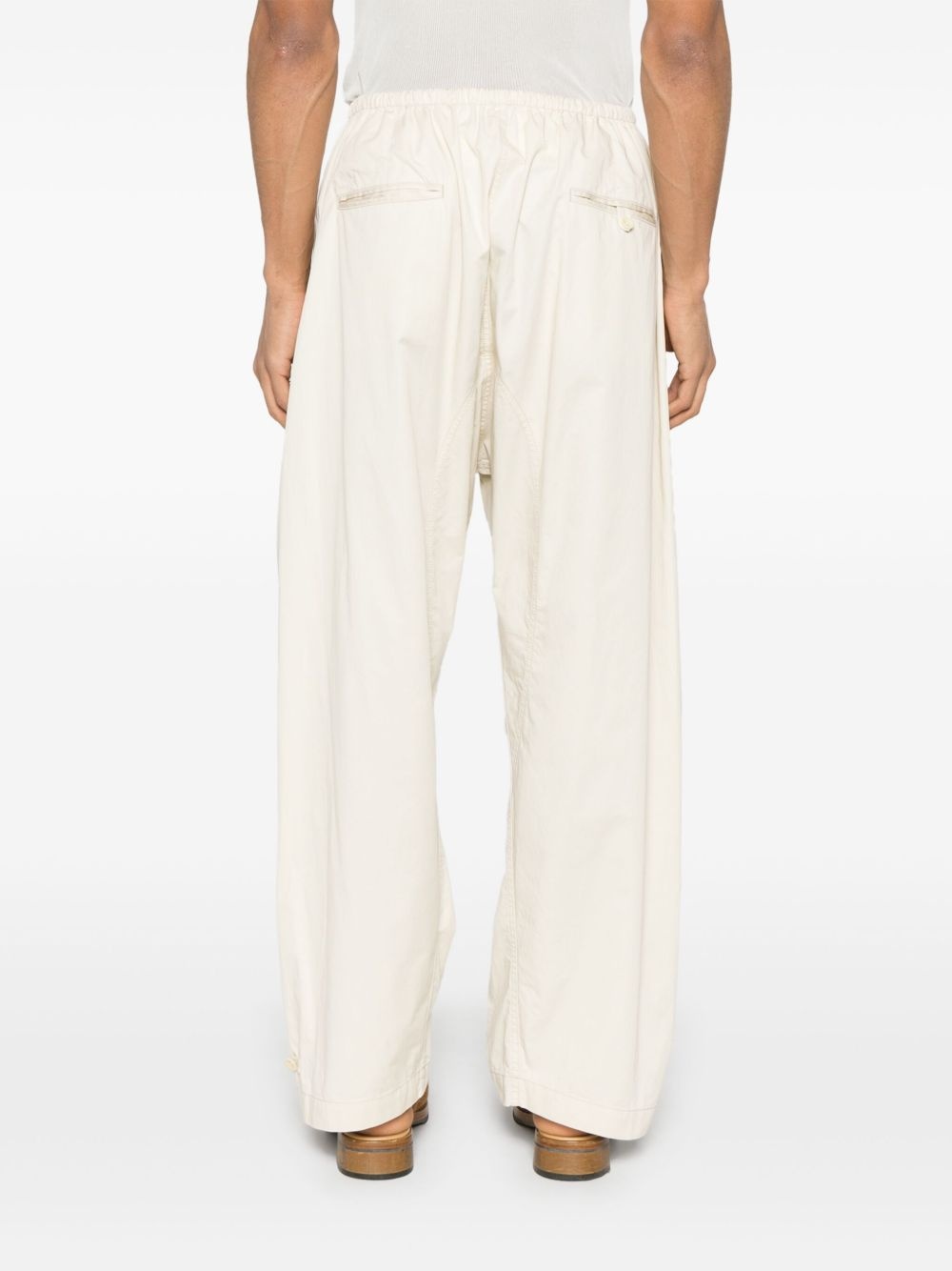 drawstring straight trousers - 4