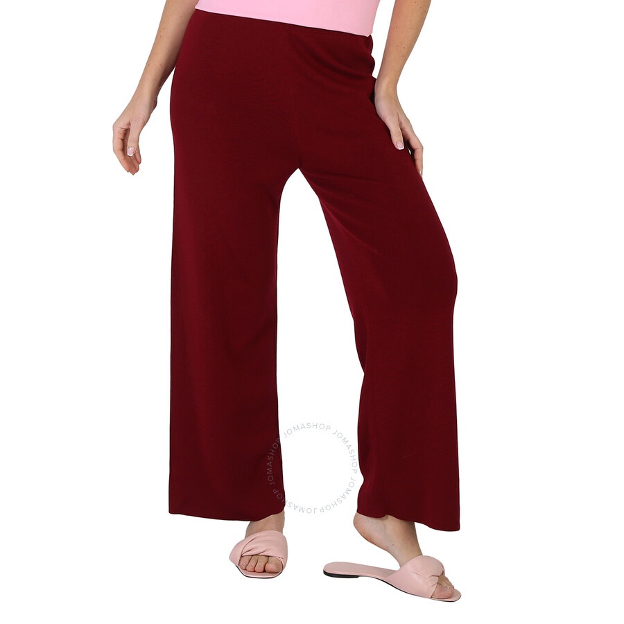 Kenzo Ladies Bordeaux Tiger Tail K Flared Trousers - 3