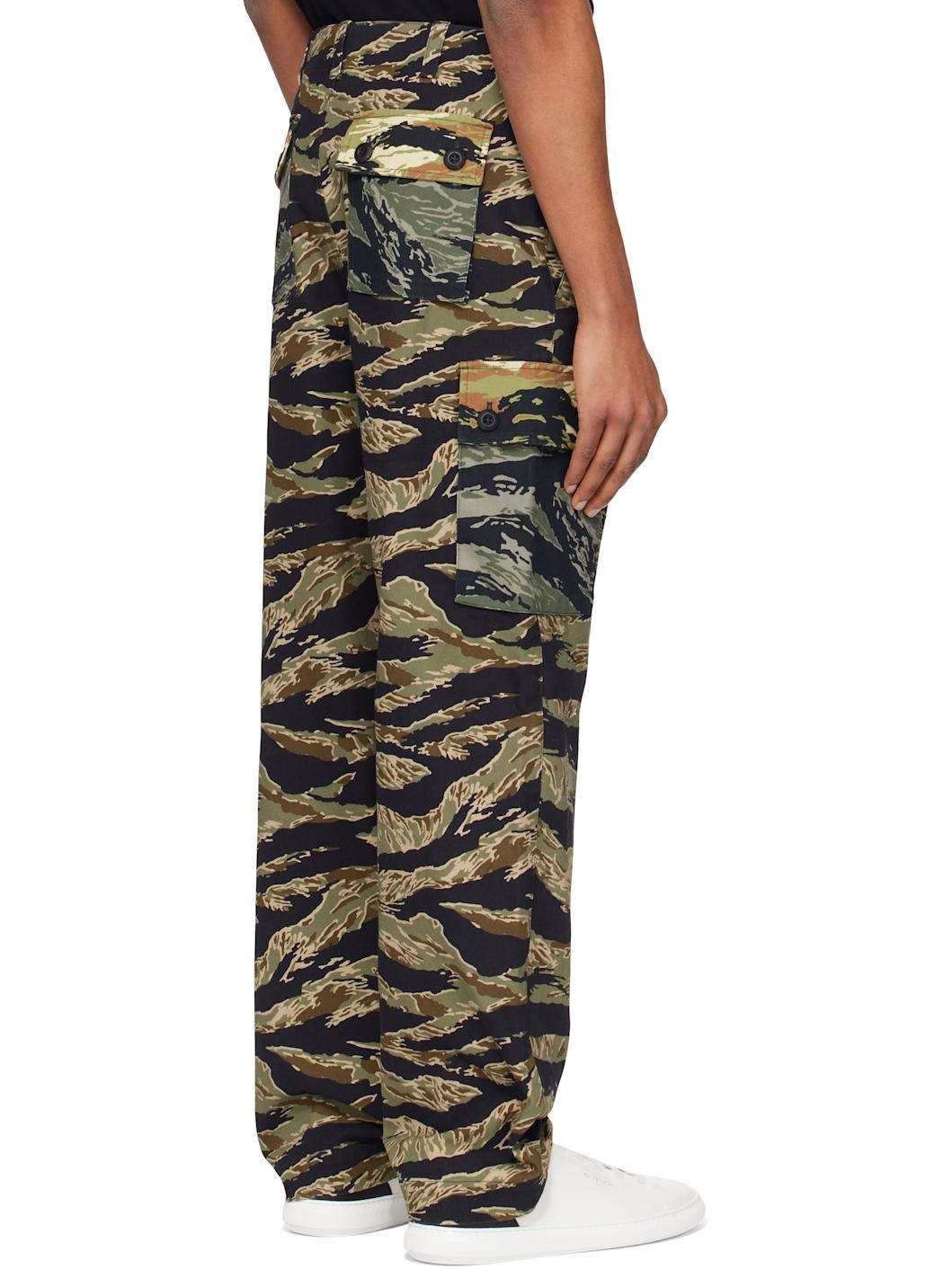 Black & Khaki Camo Print Cargo Pants - 3