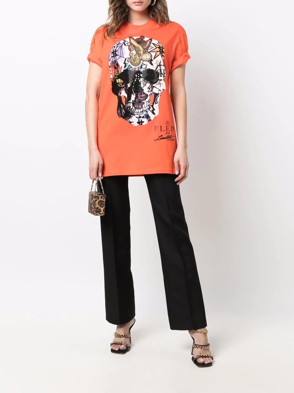 skull print T-shirt - 3