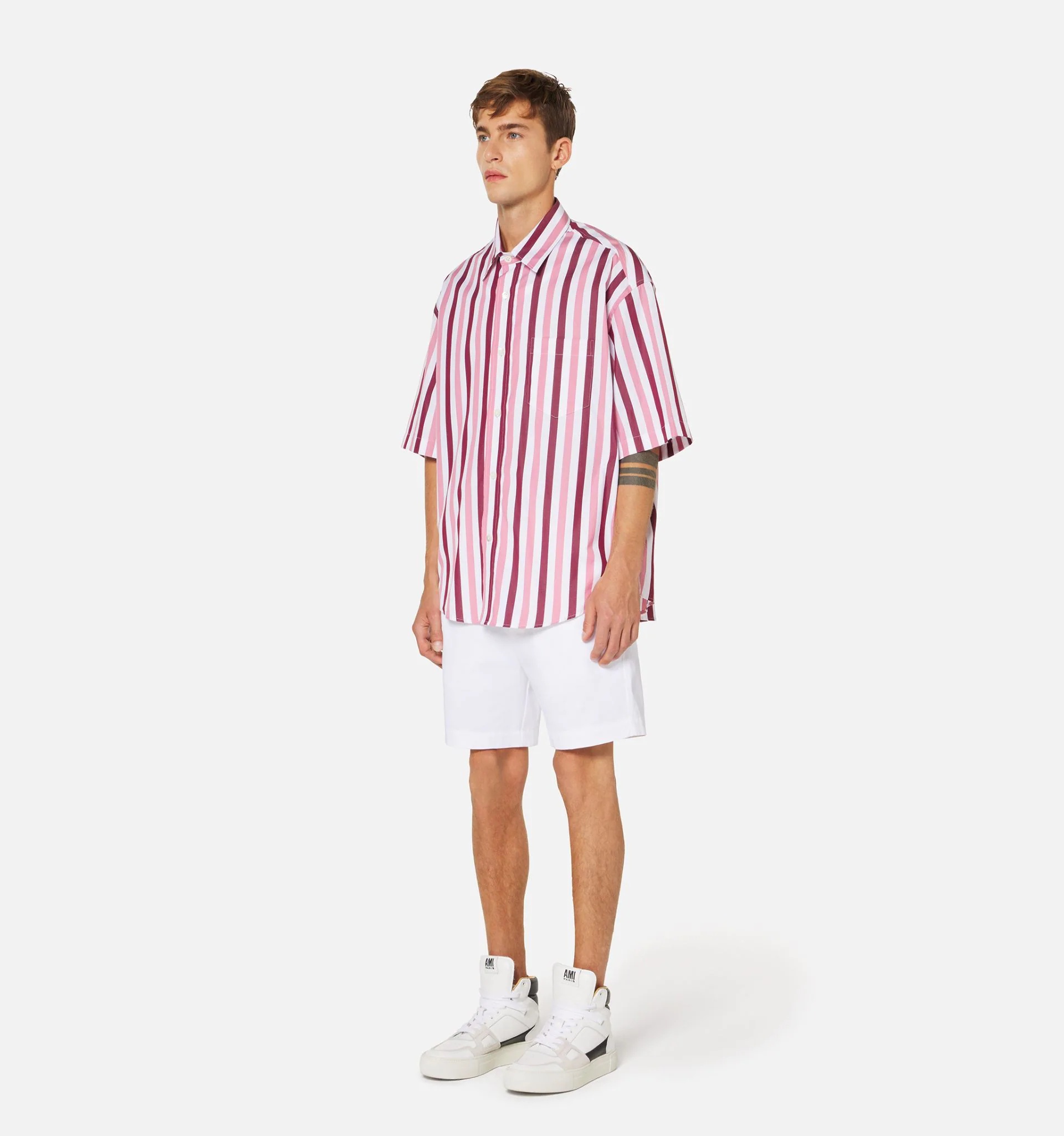 Striped Short-Sleeved Shirt - 2