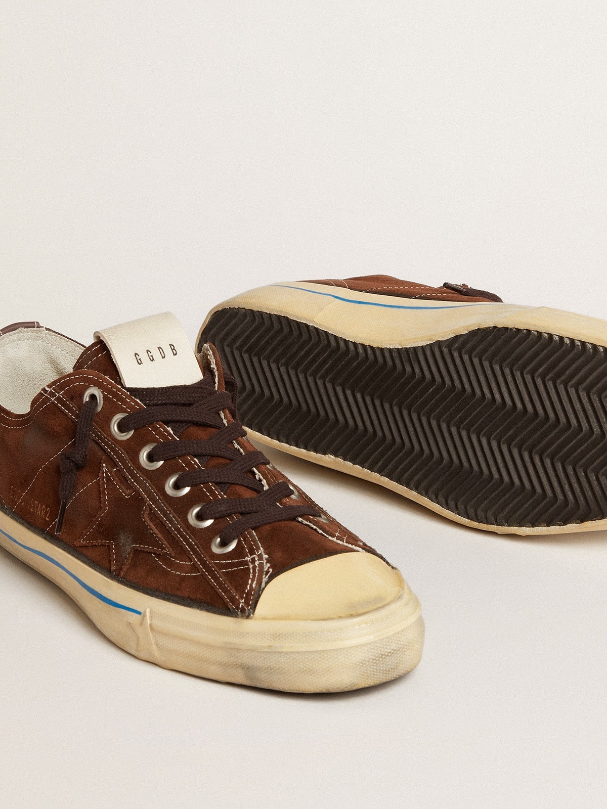 V-Star LTD sneakers in dark brown suede with tone-on-tone star - 3