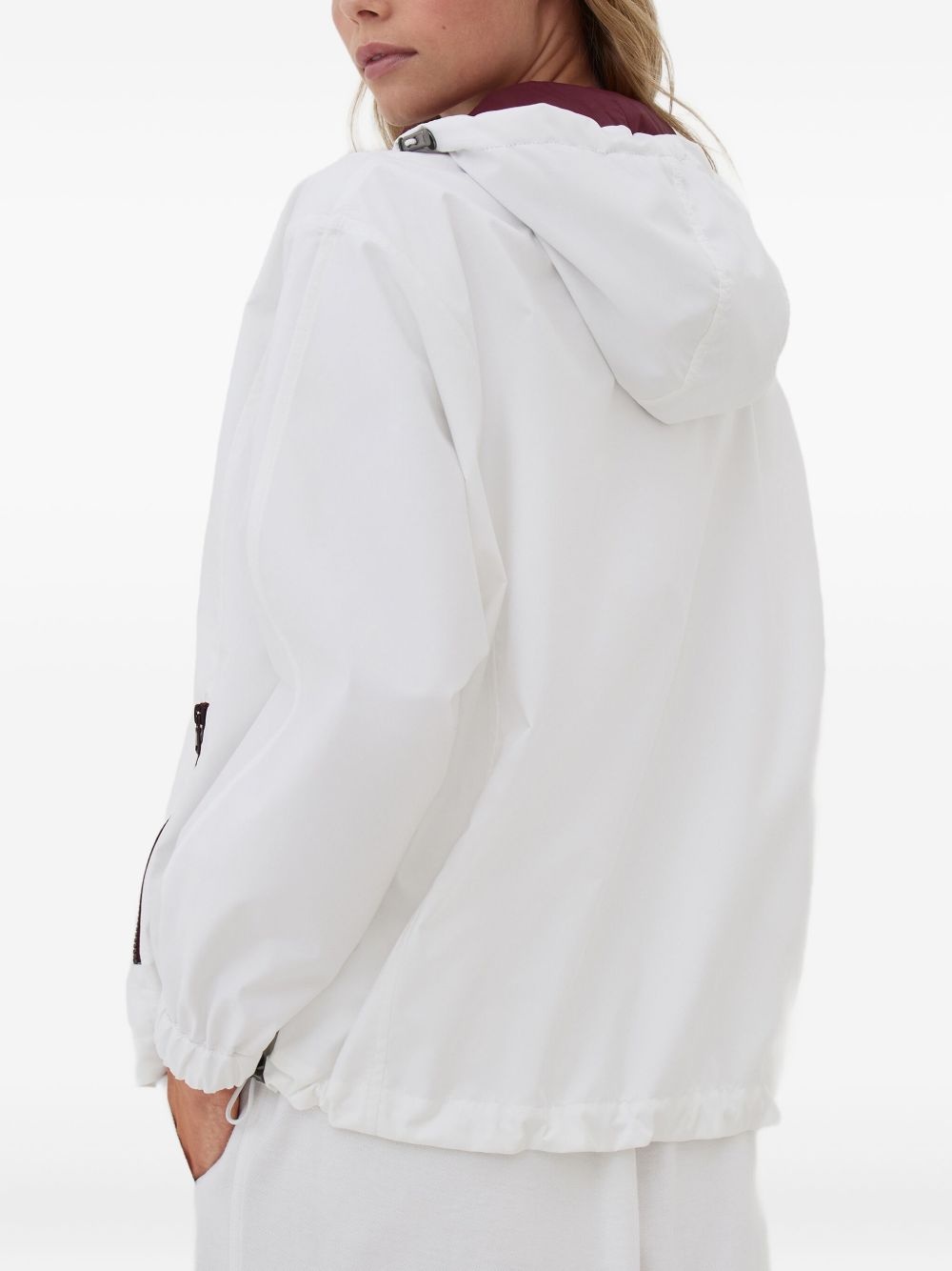 logo-patch hooded jacket - 3