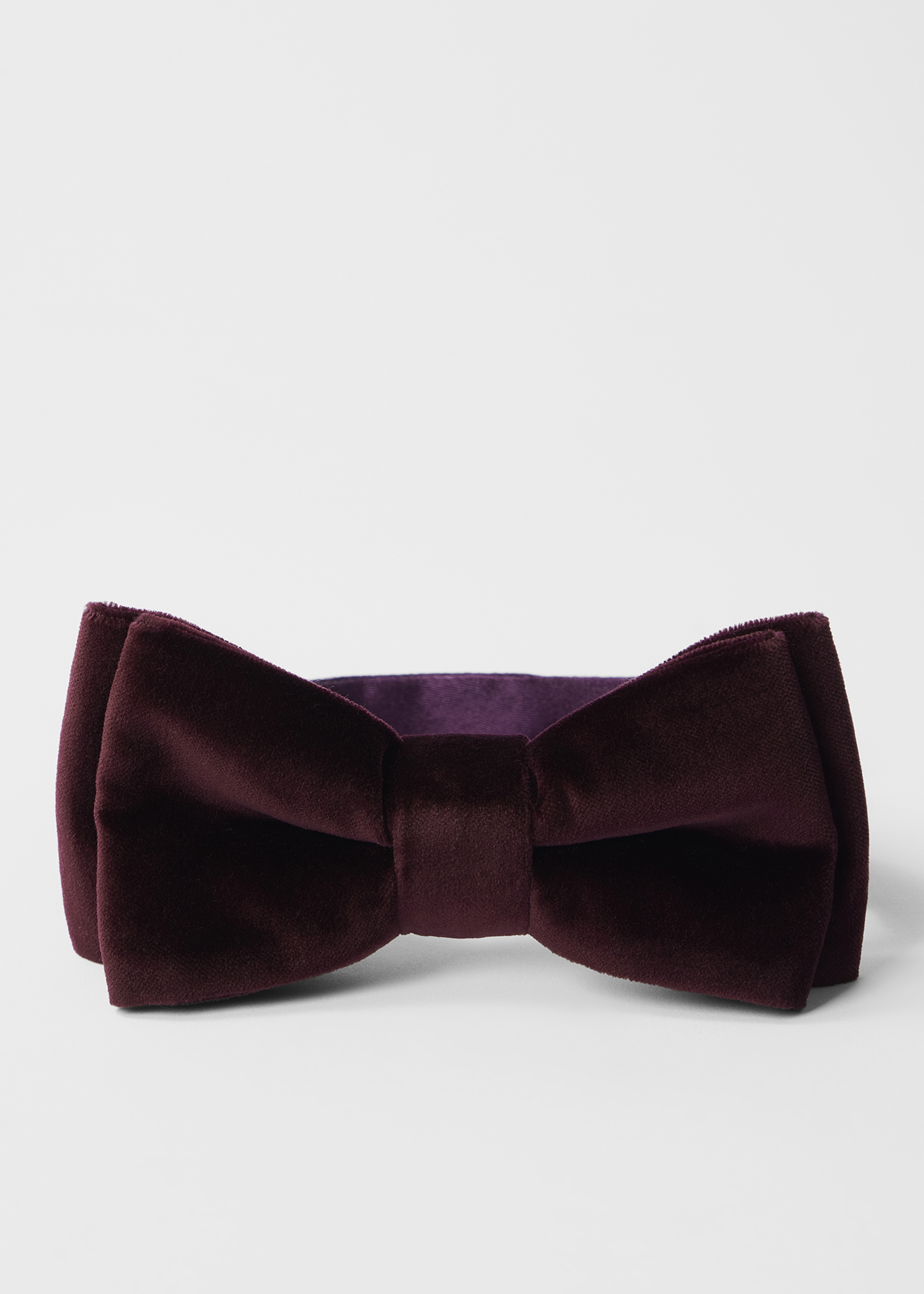 Burgundy Velvet Pre-Tied Bow Tie - 3