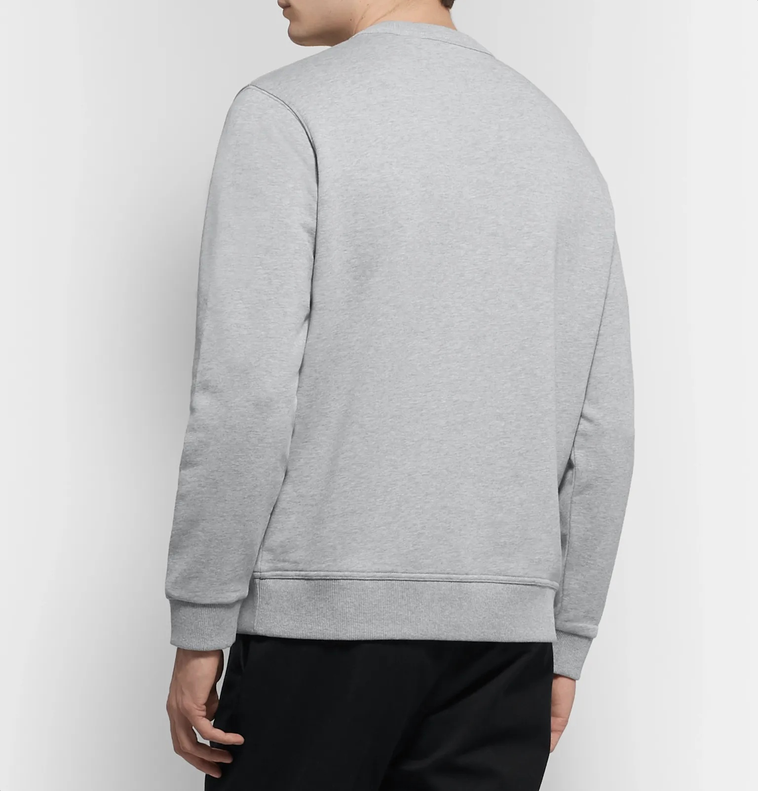 Logo-Print Mélange Loopback Cotton-Jersey Sweatshirt - 5