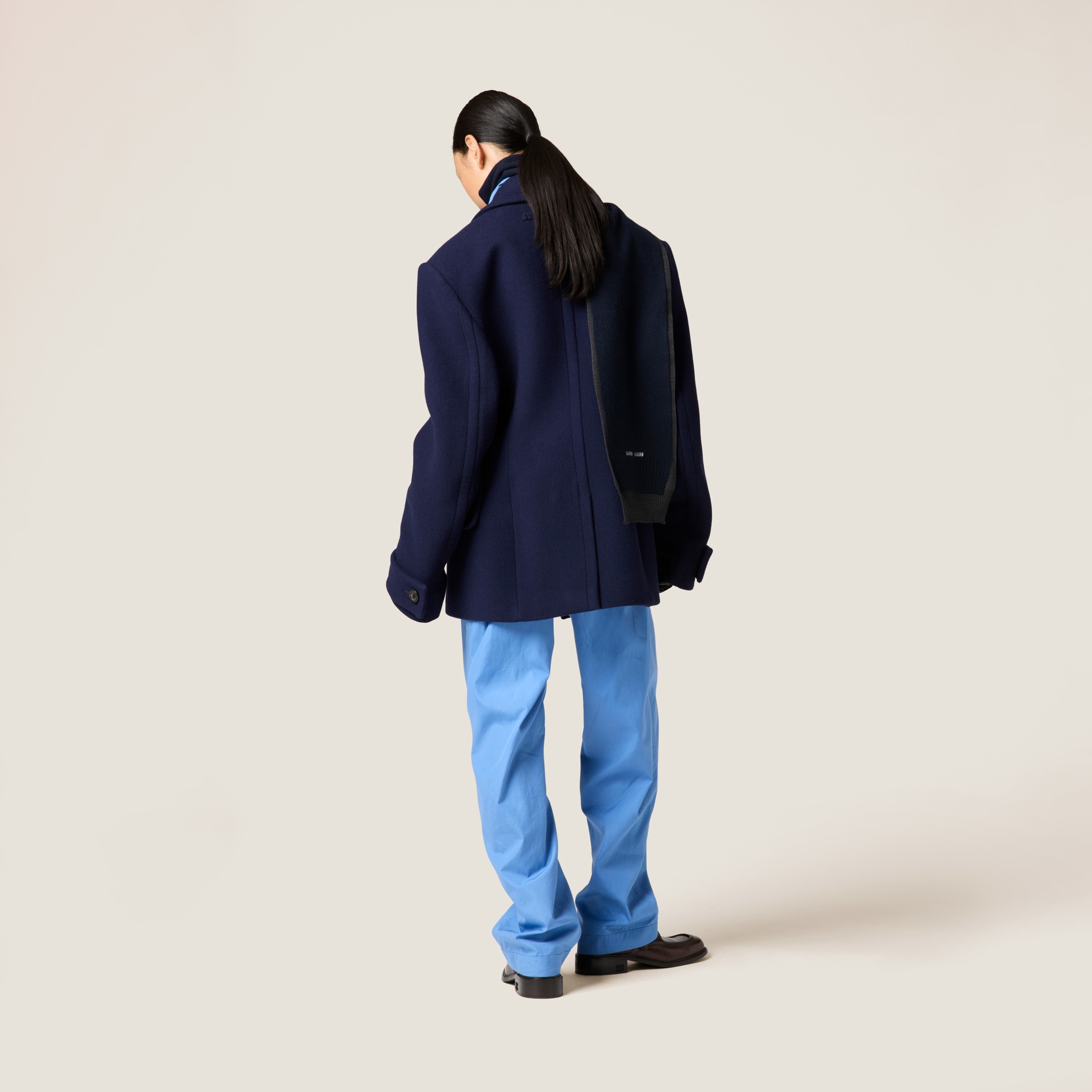 Double-breasted double wool coat - 3