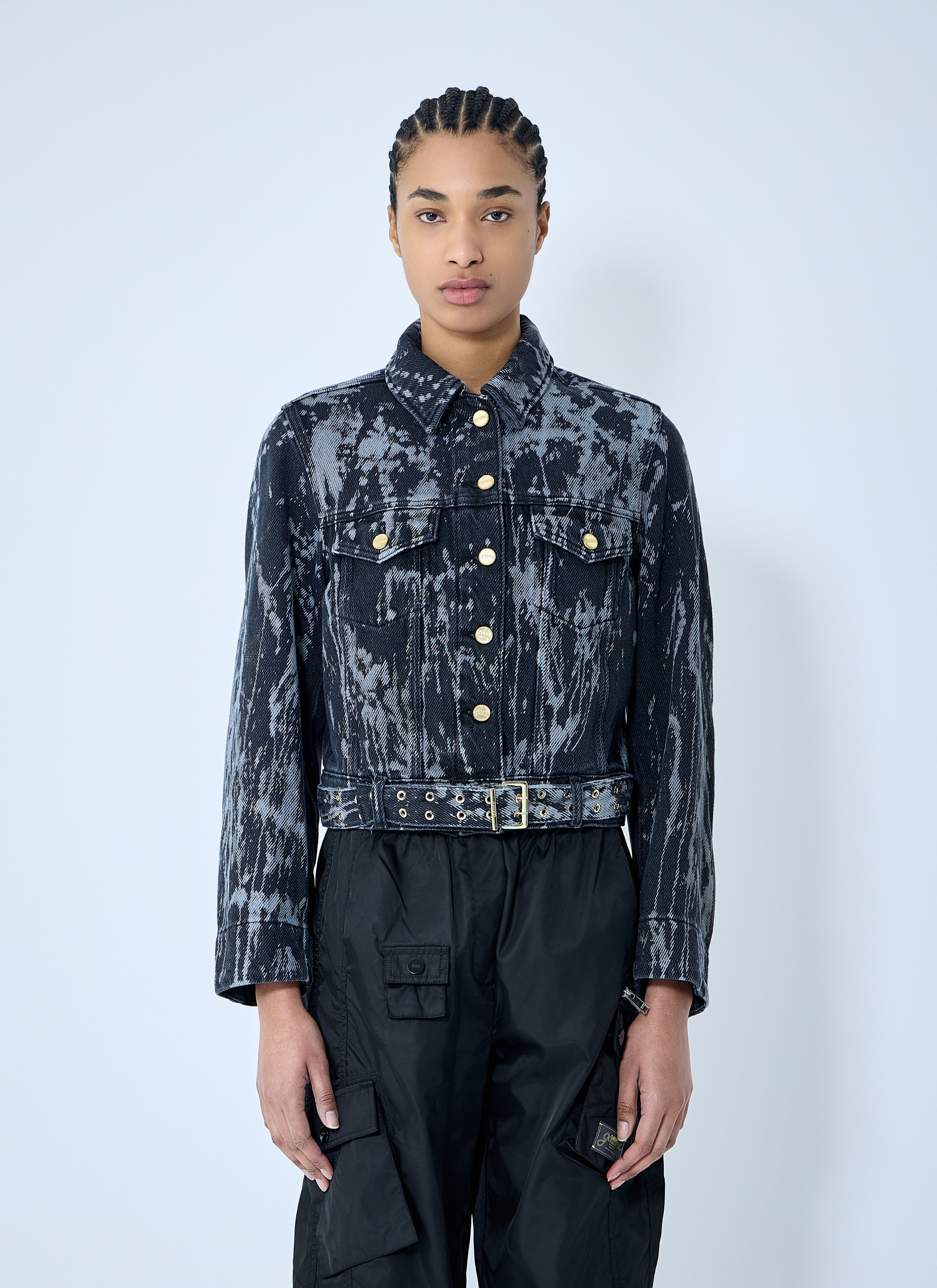 Heavy Denim Belted Jacket - 1