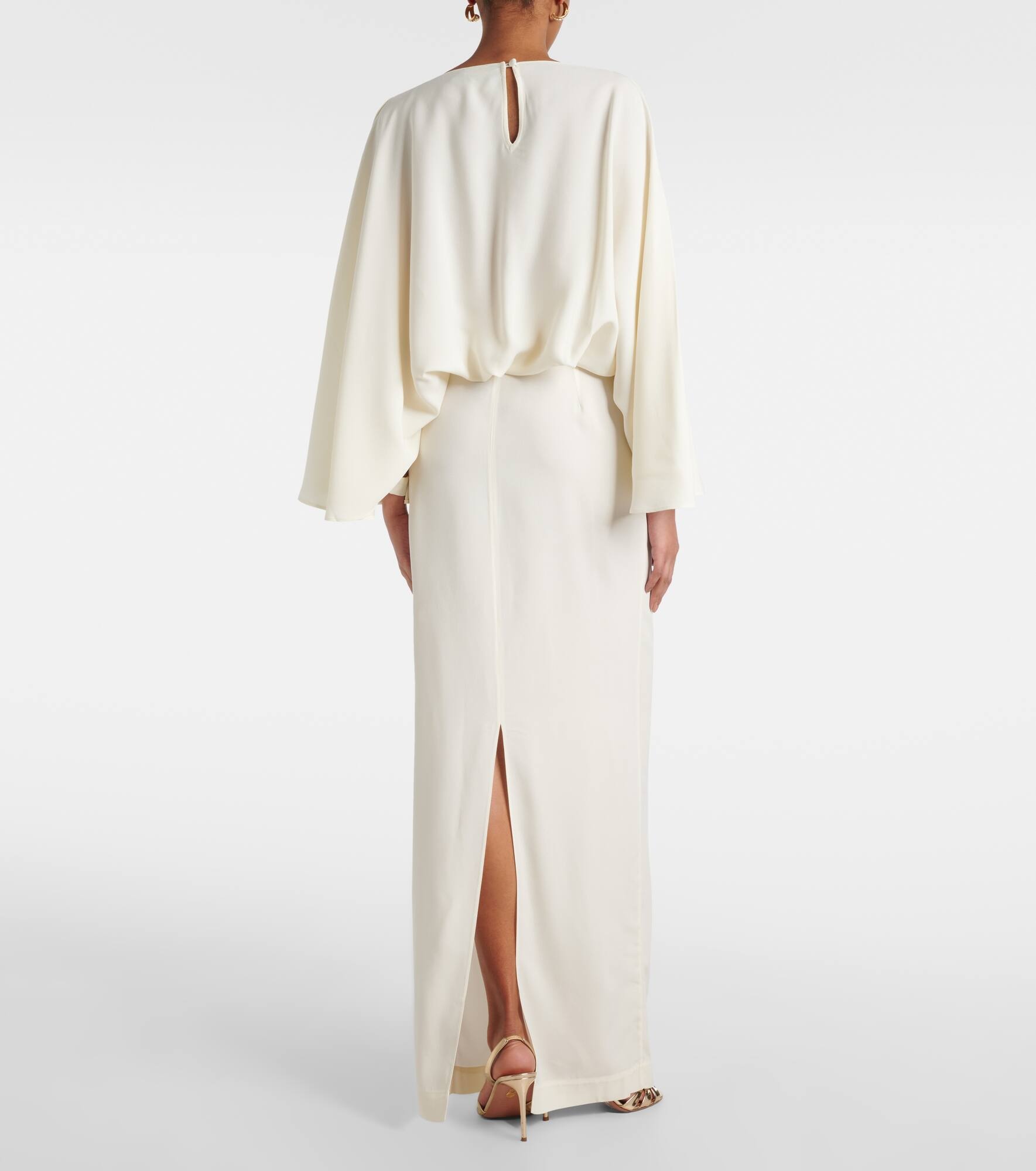 Maddalena draped crêpe cady gown - 3