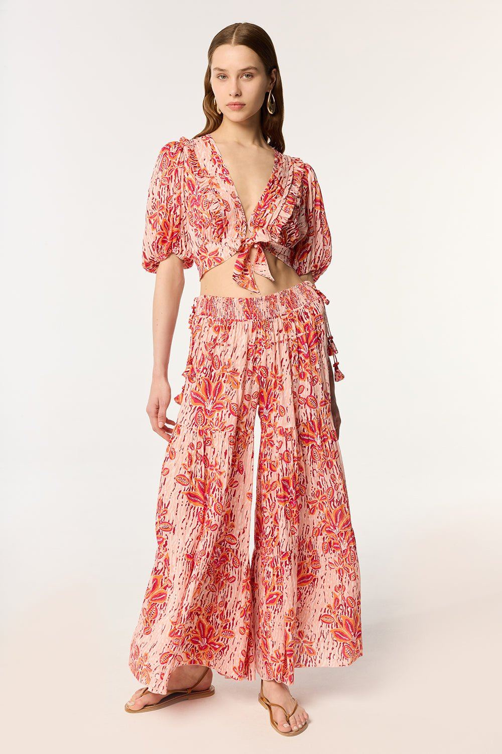 Pant Soledad - Pink Exotic Forest - 1