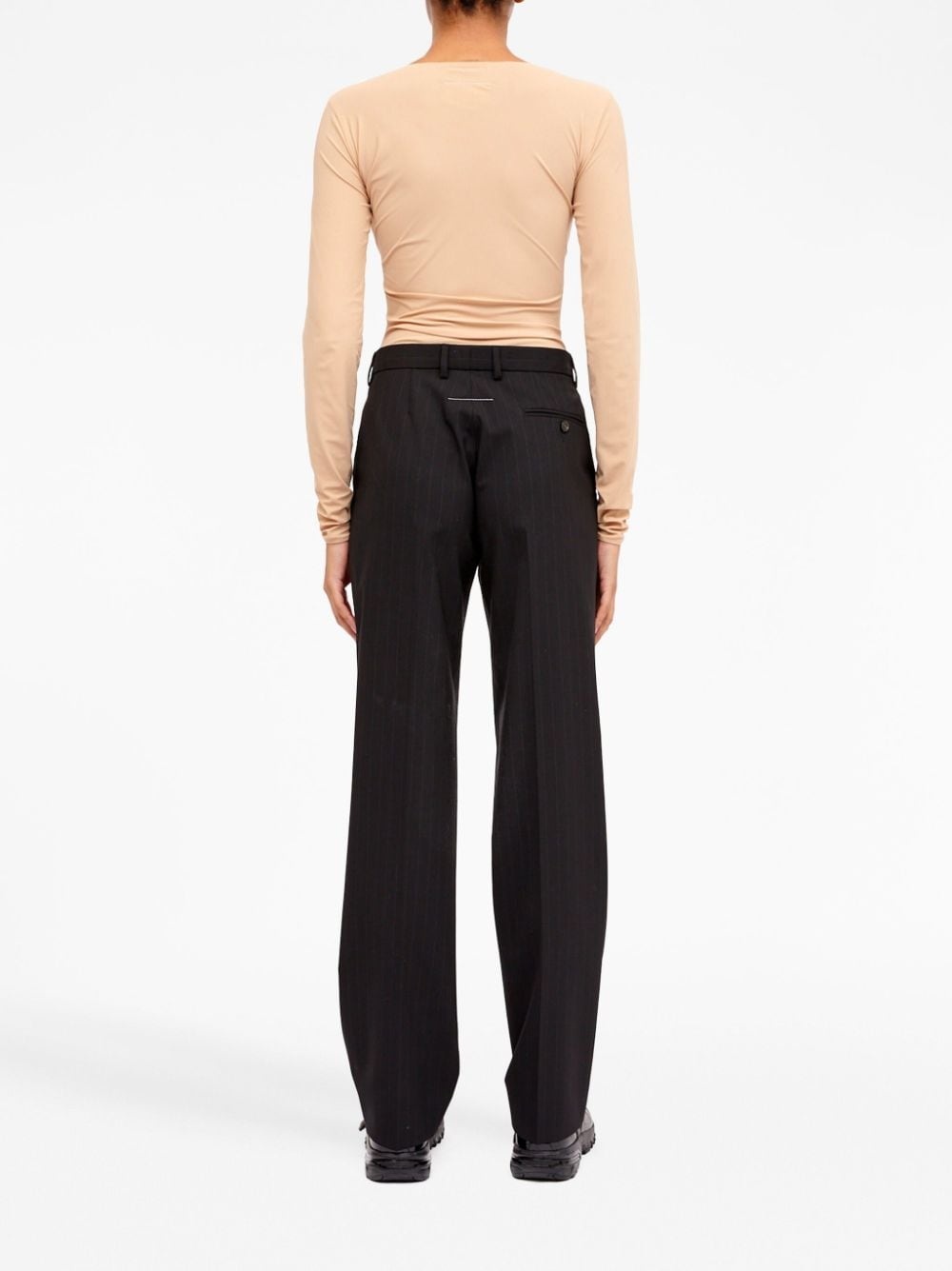 single-stitch logo tailored trousers - 4